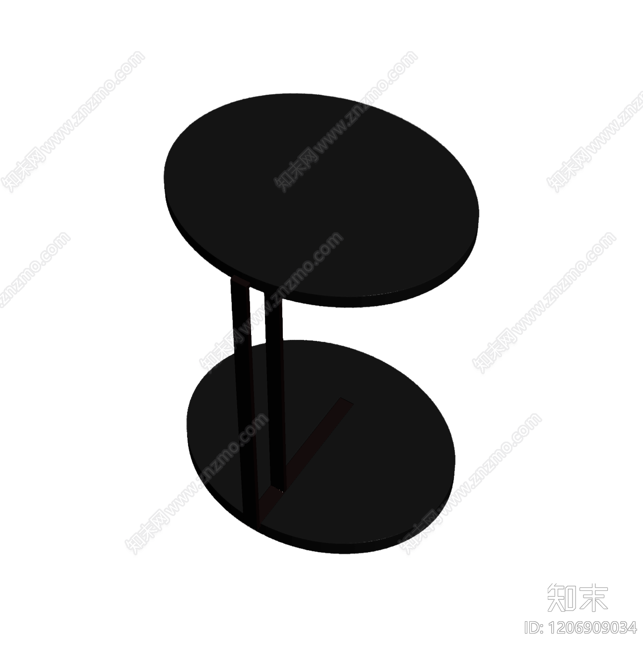 圆形双层边桌3D模型下载【ID:1206909034】