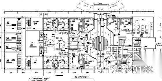 某休闲会所装修图纸cad施工图下载【ID:166529169】