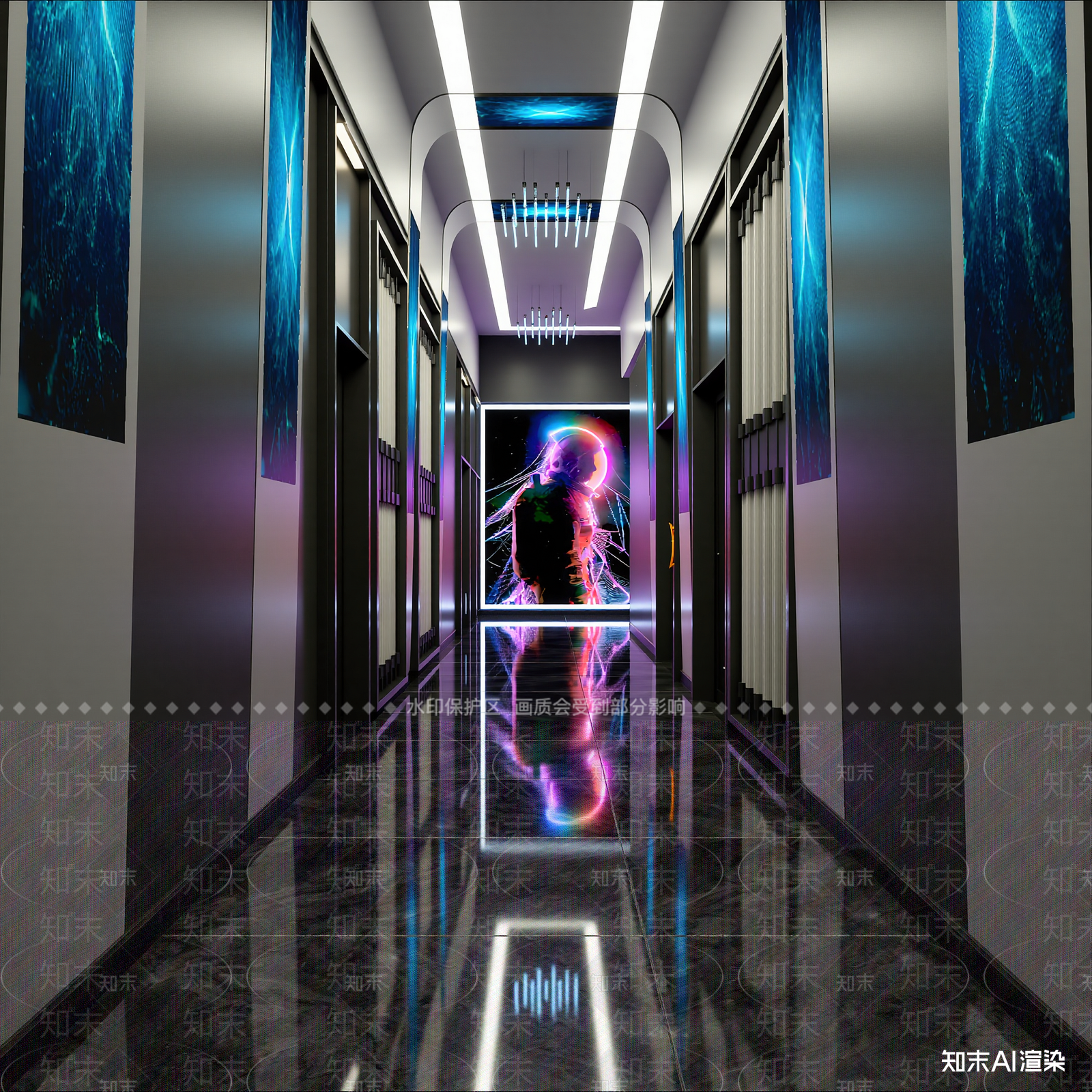 现代走廊3D模型下载【ID:1214607308】