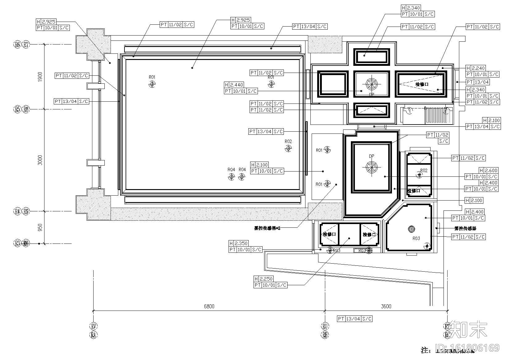 [北京]丽思卡尔顿酒店双床样板间设计施工图cad施工图下载【ID:161806169】