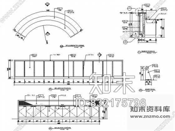 图块/节点咖啡厅吧台详图cad施工图下载【ID:832175798】