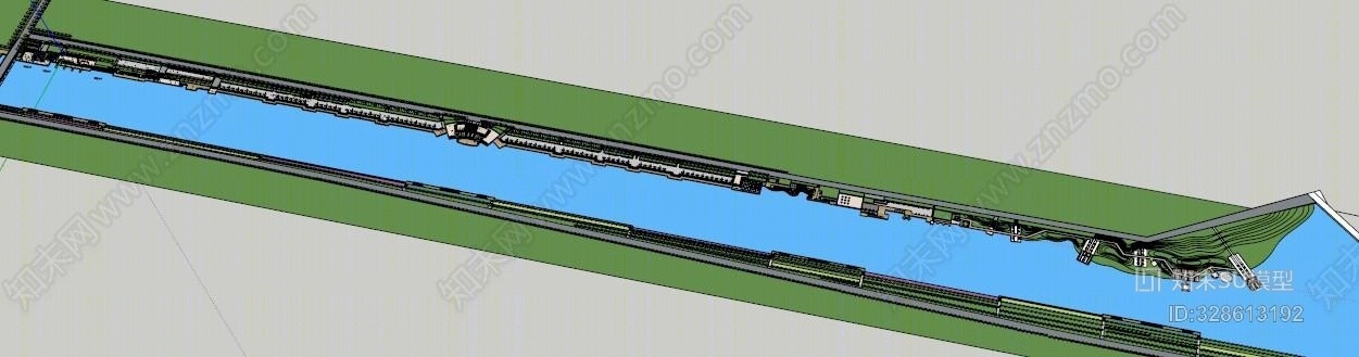 景观规划广场公园设计绿化现代艺术会所起重机SU模型下载【ID:328613192】