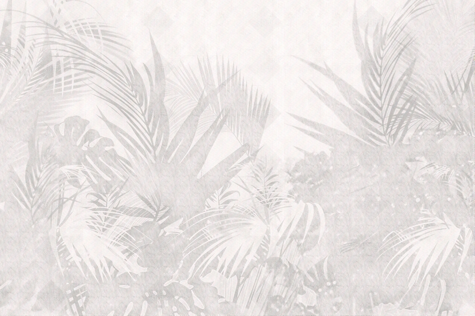 现代简约清新植物树叶装饰壁纸壁画贴图下载【ID:1195316399】