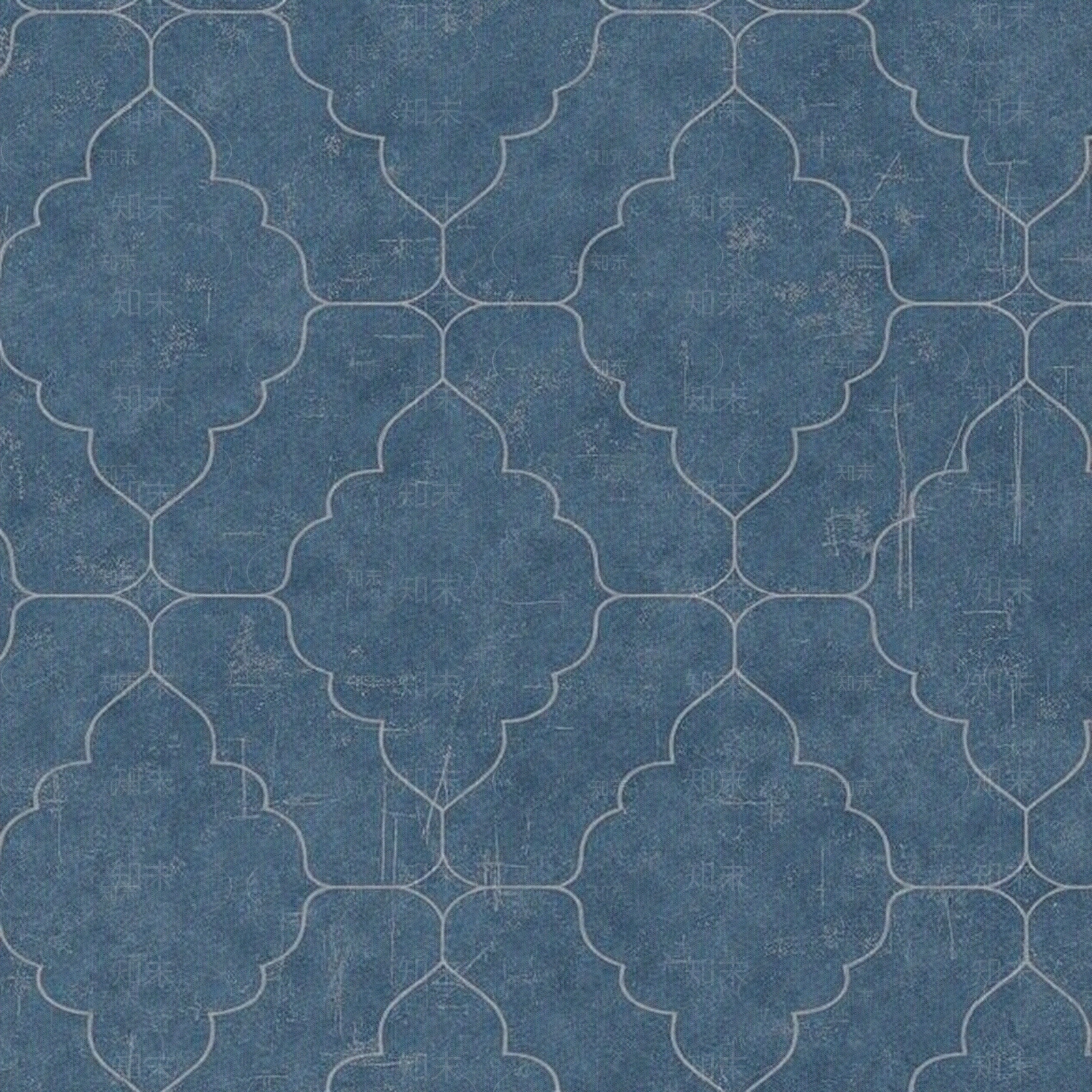 欧式蓝色壁纸壁布贴图下载【ID:1195340603】