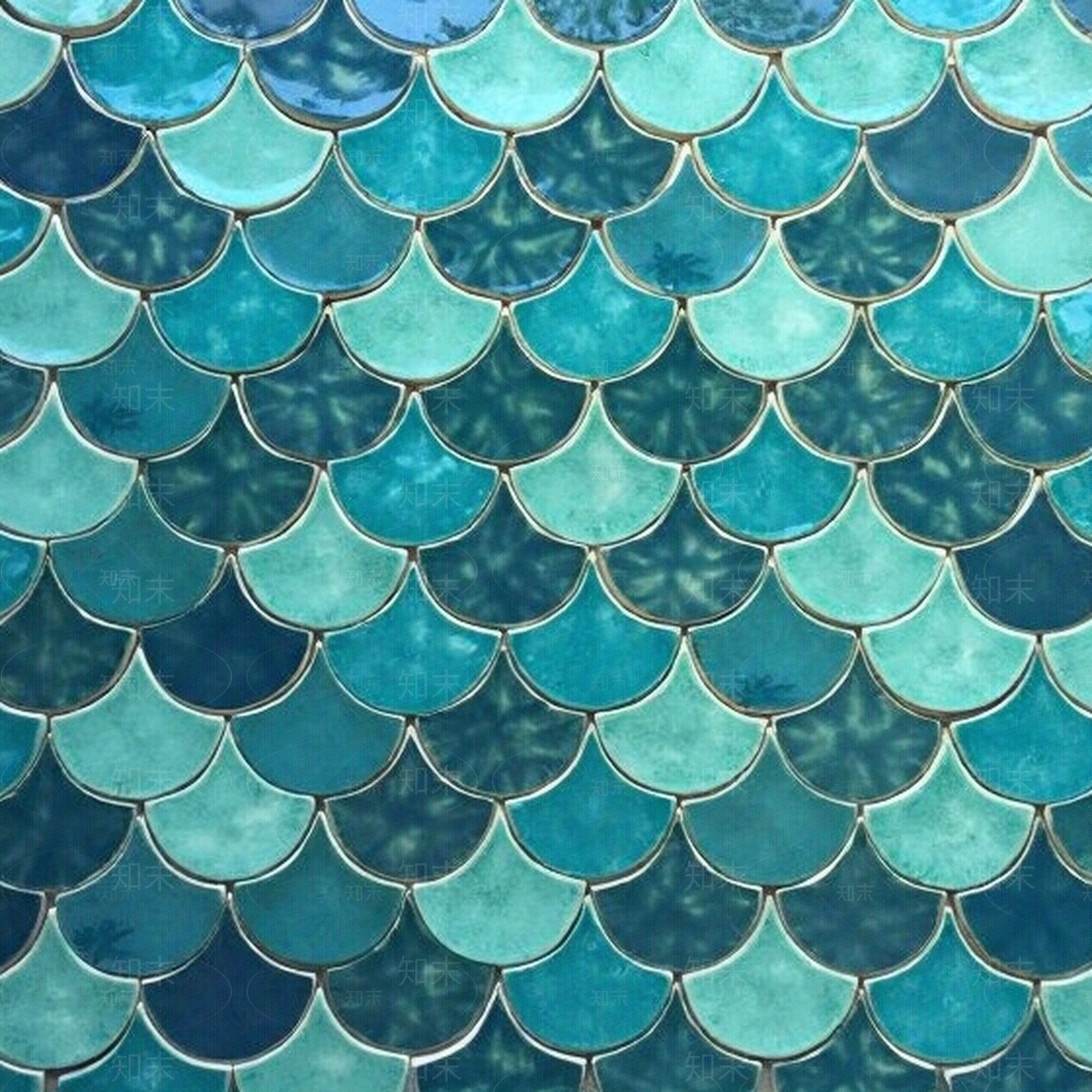 鱼鳞纹路瓷砖马赛克贴图下载【ID:1195321692】
