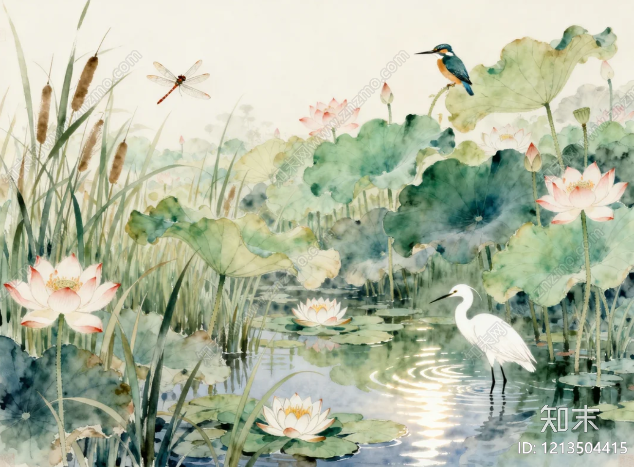 水墨画贴图下载【ID:1213504415】