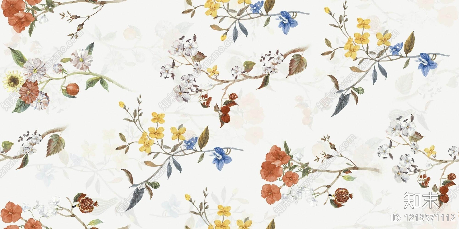 法式水彩背景贴图下载【ID:1213571112】