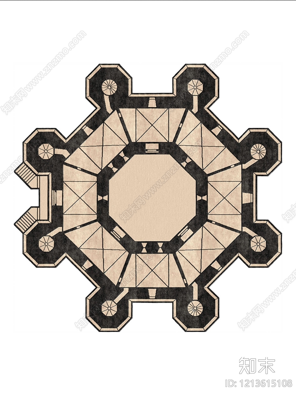 现代条纹地毯贴图下载【ID:1213615108】