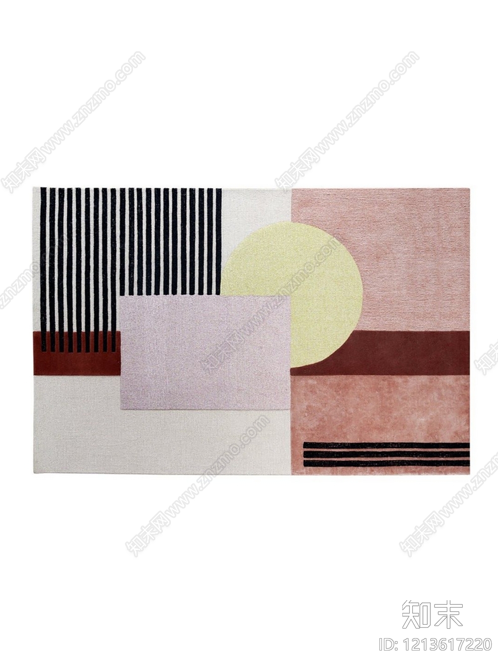 现代条纹地毯贴图下载【ID:1213617220】
