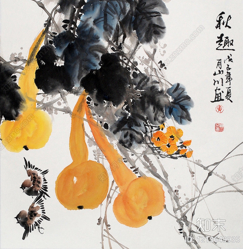 水墨画贴图下载【ID:1213649935】