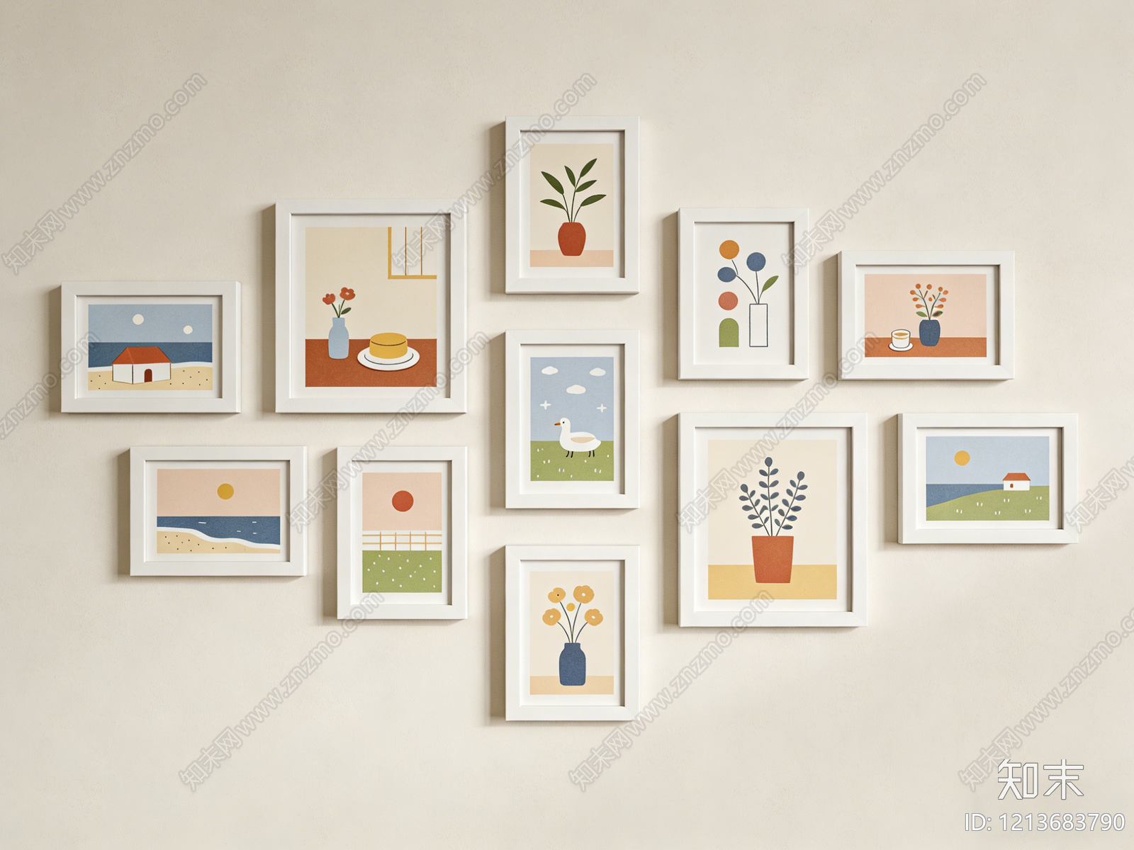 现代其他挂画贴图下载【ID:1213683790】