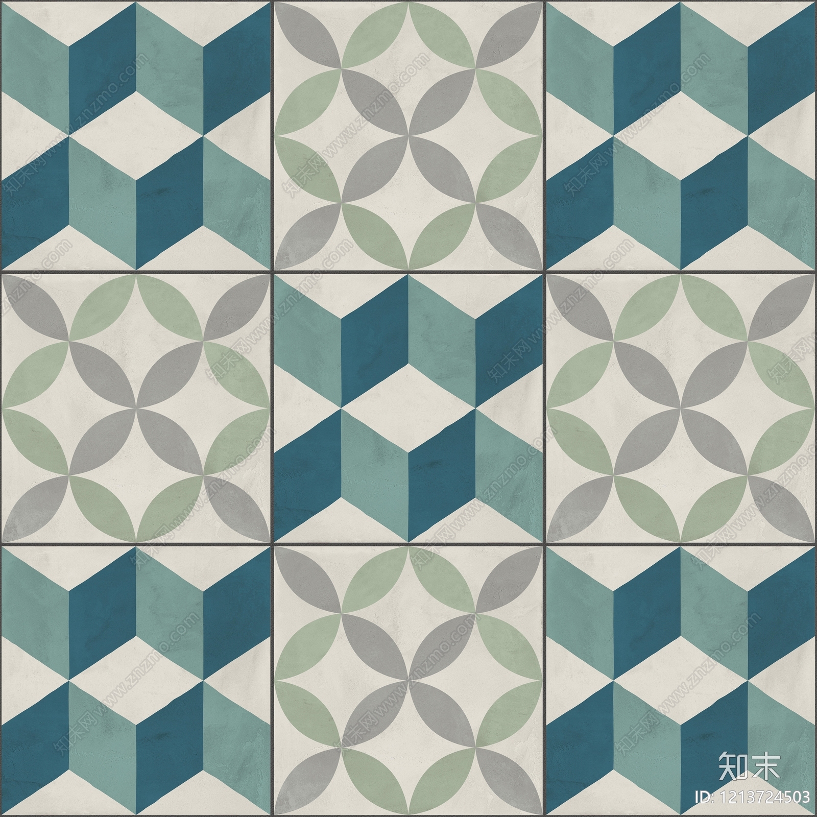 北欧花纹砖贴图下载【ID:1213724503】