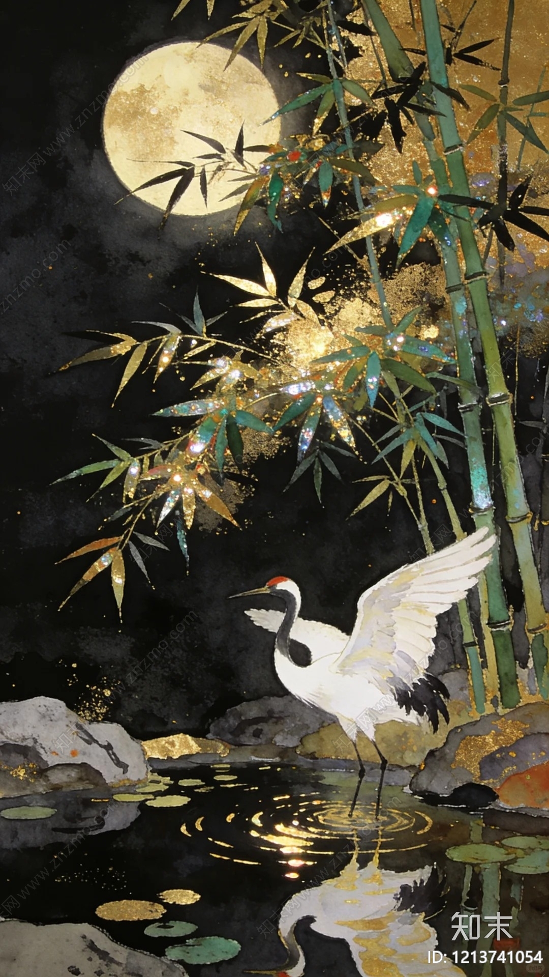 水墨画贴图下载【ID:1213741054】