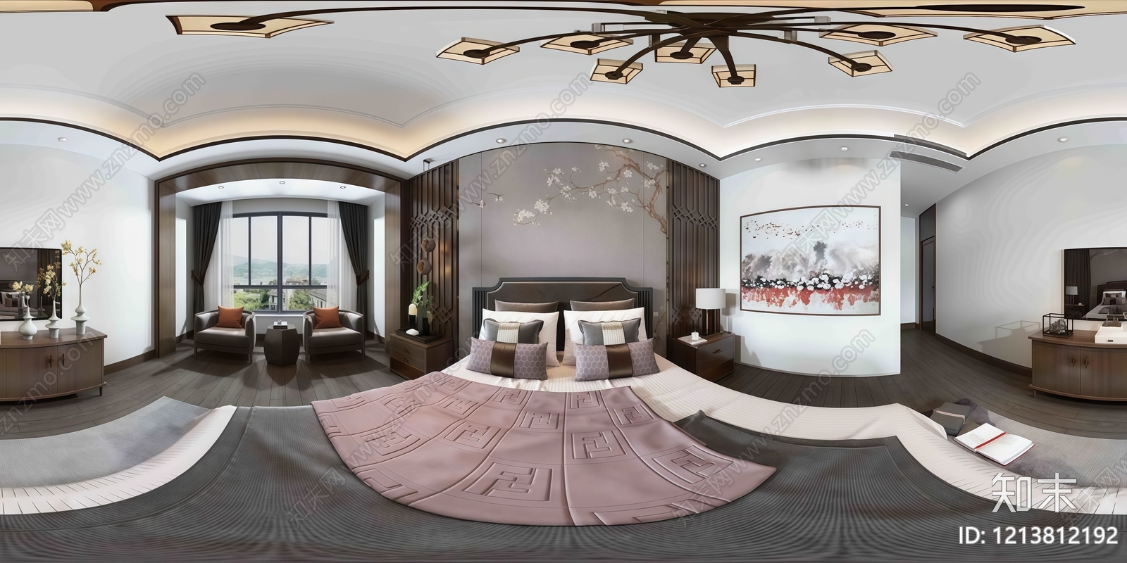 新中式室内HDR贴图下载【ID:1213812192】