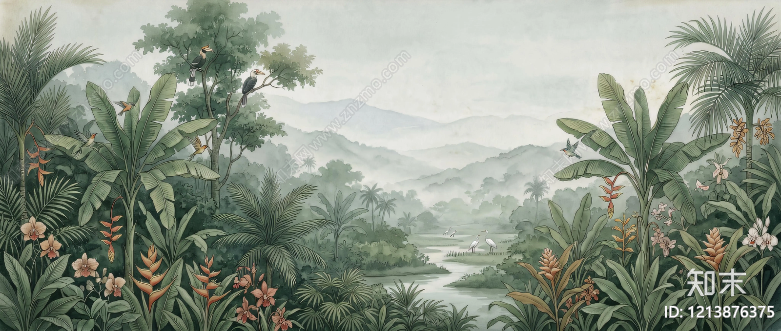 现代壁画贴图下载【ID:1213876375】