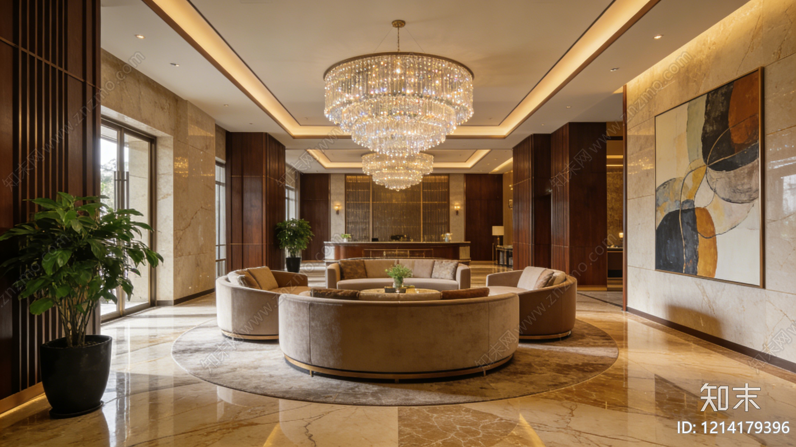 现代酒店贴图下载【ID:1214179396】