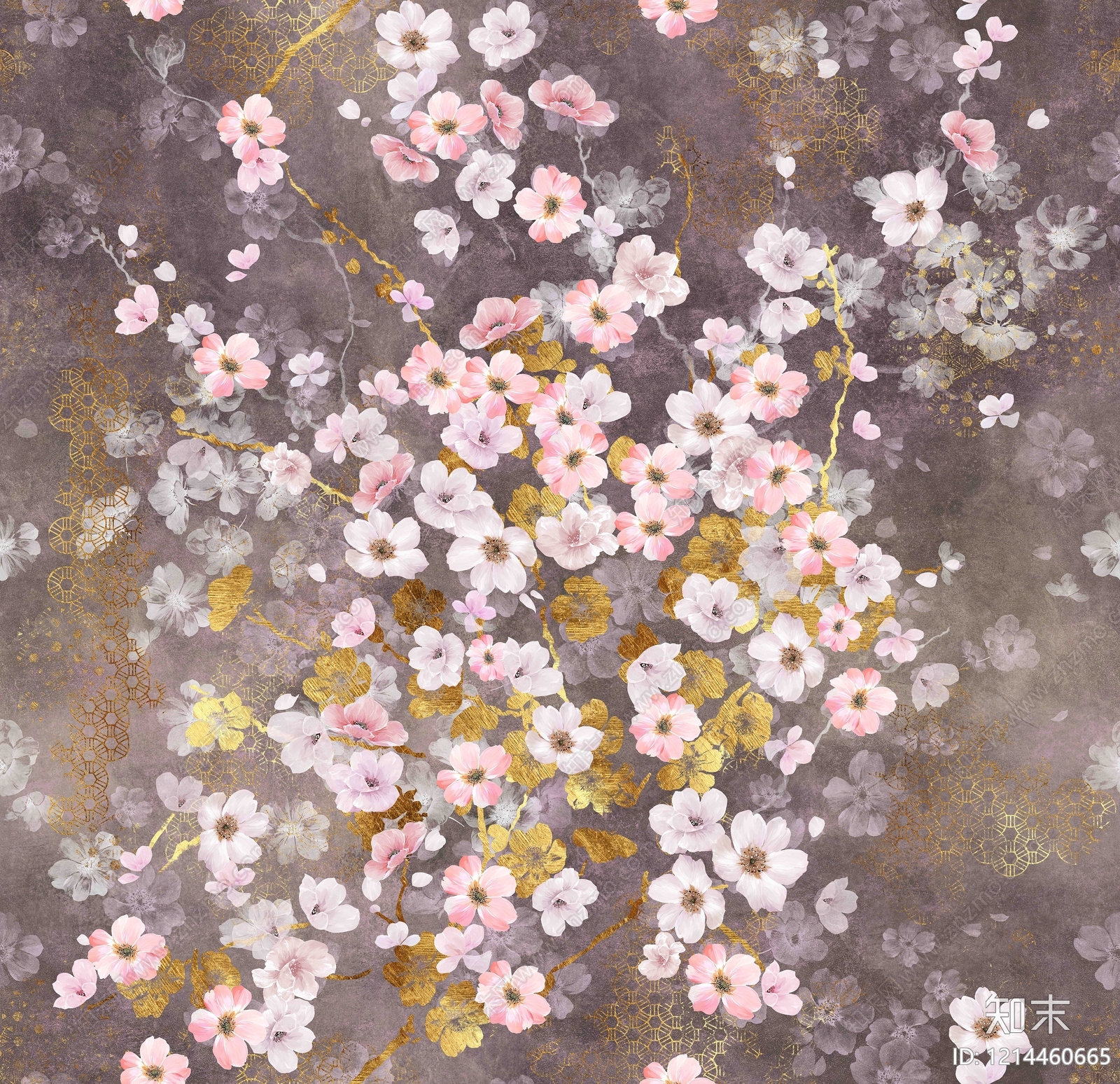 现代花纹壁纸贴图下载【ID:1214460665】