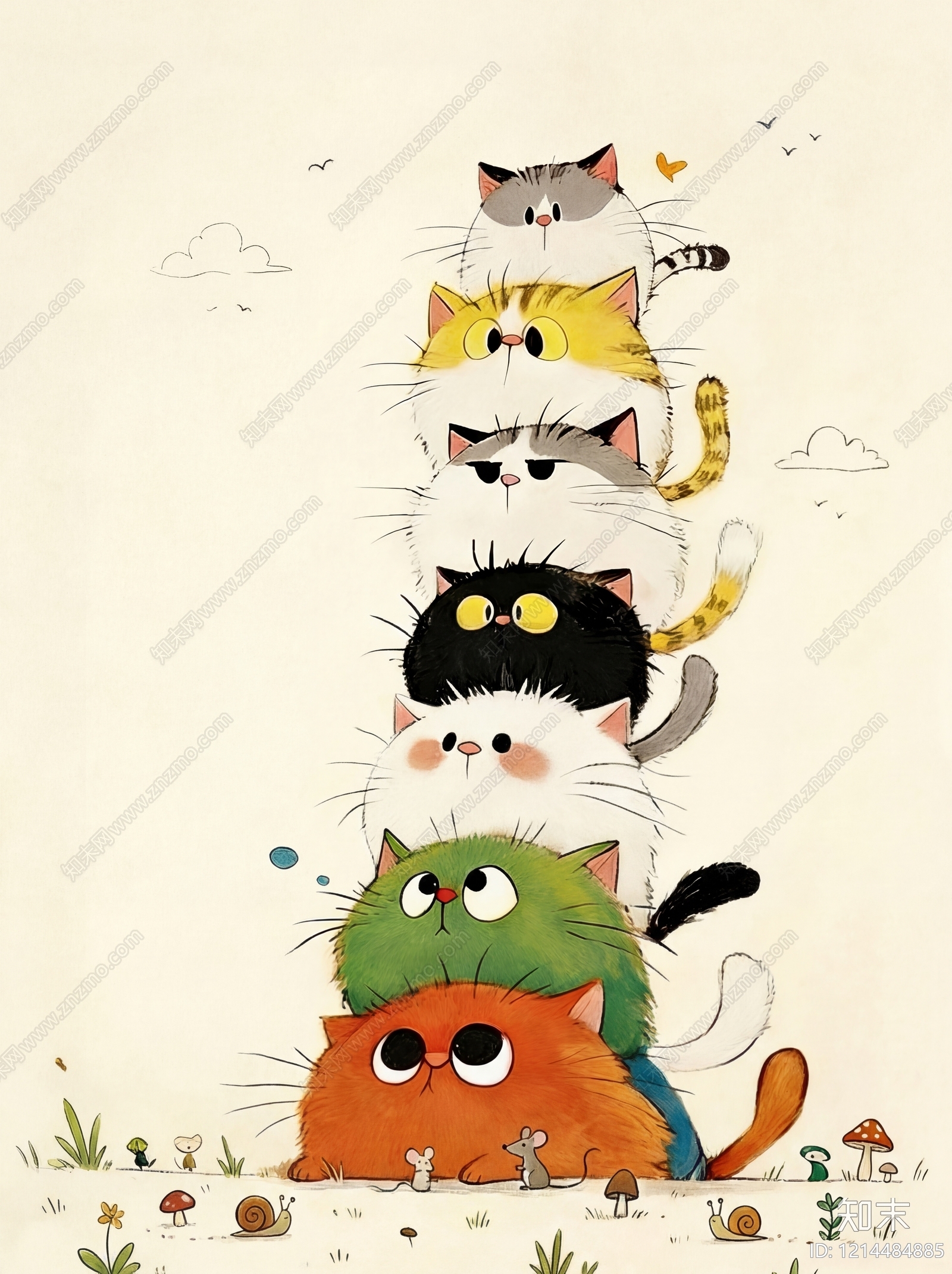 现代儿童壁纸贴图下载【ID:1214484885】