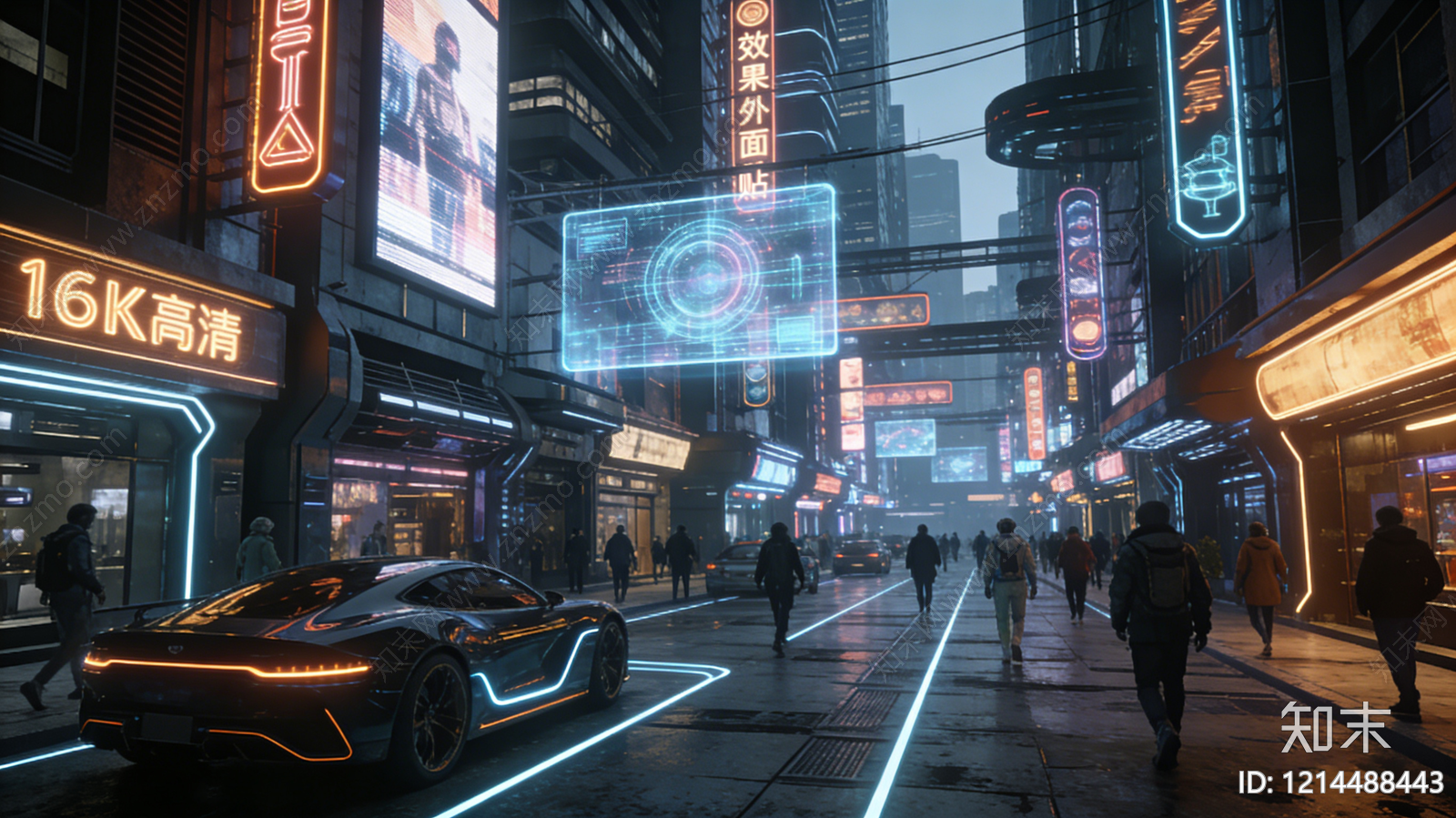 现代街道外景贴图下载【ID:1214488443】