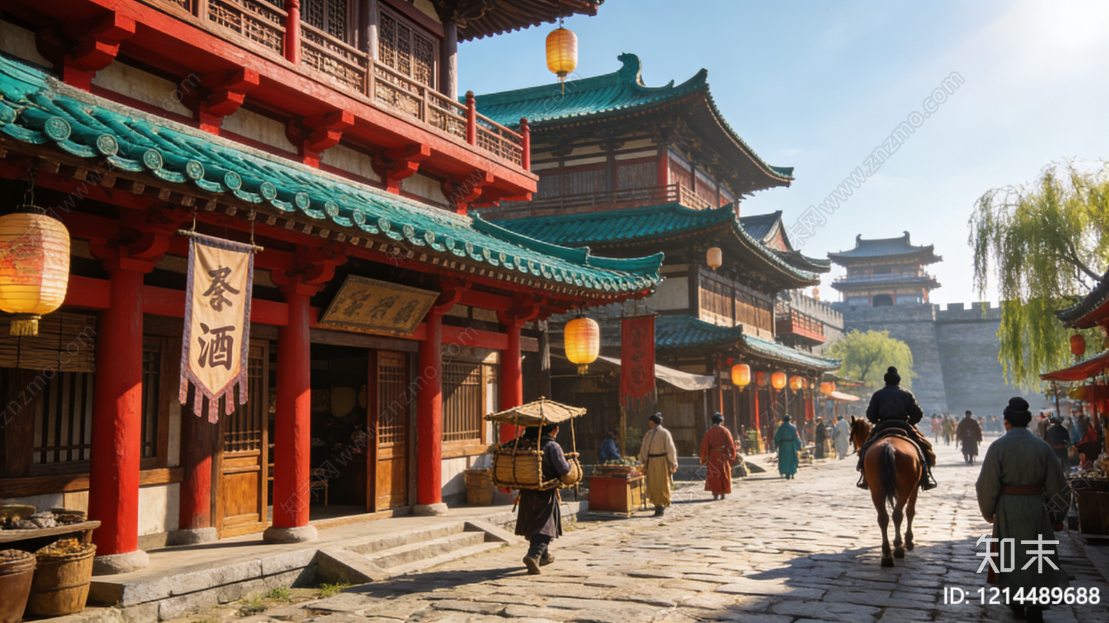 现代街道外景贴图下载【ID:1214489688】