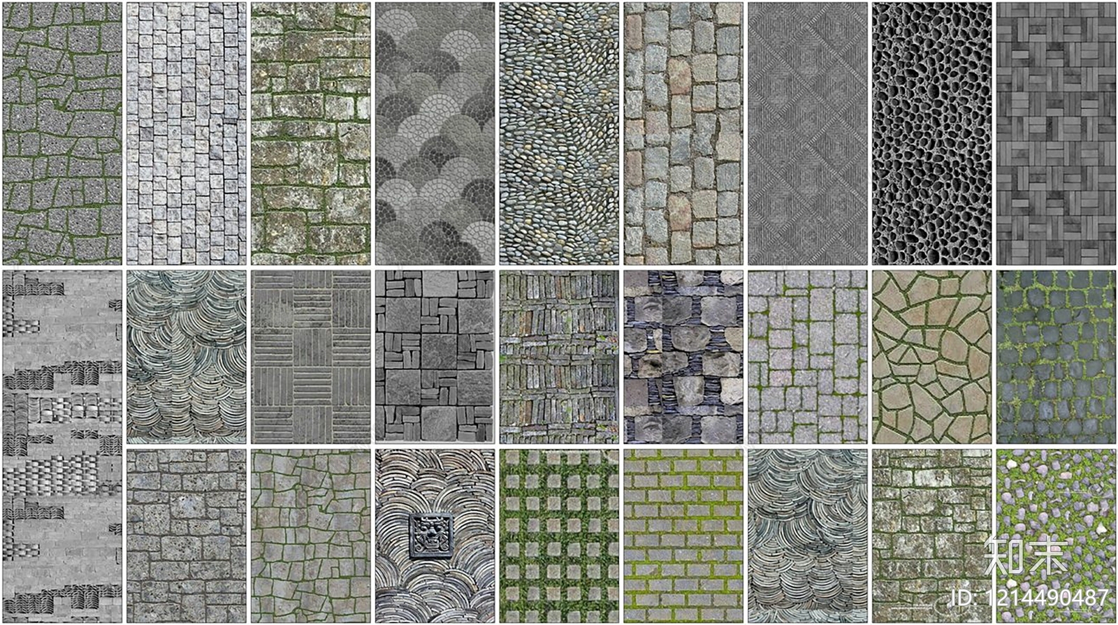现代PBR砖材贴图下载【ID:1214490487】