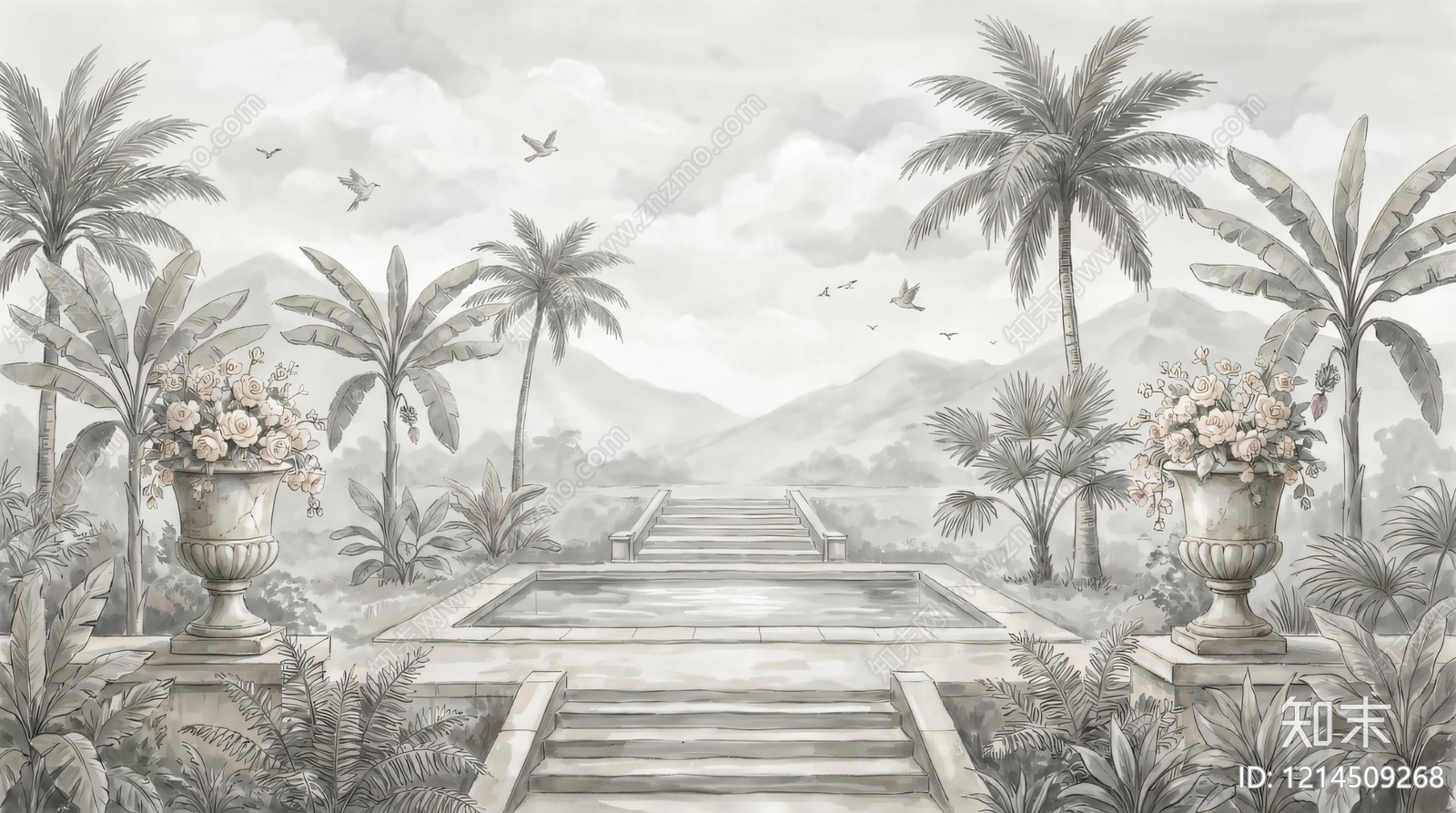 欧式壁画贴图下载【ID:1214509268】