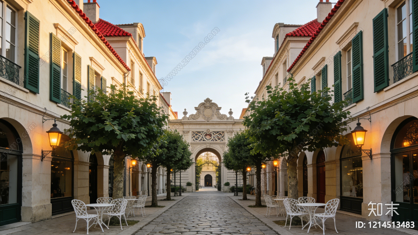 现代街道外景贴图下载【ID:1214513483】