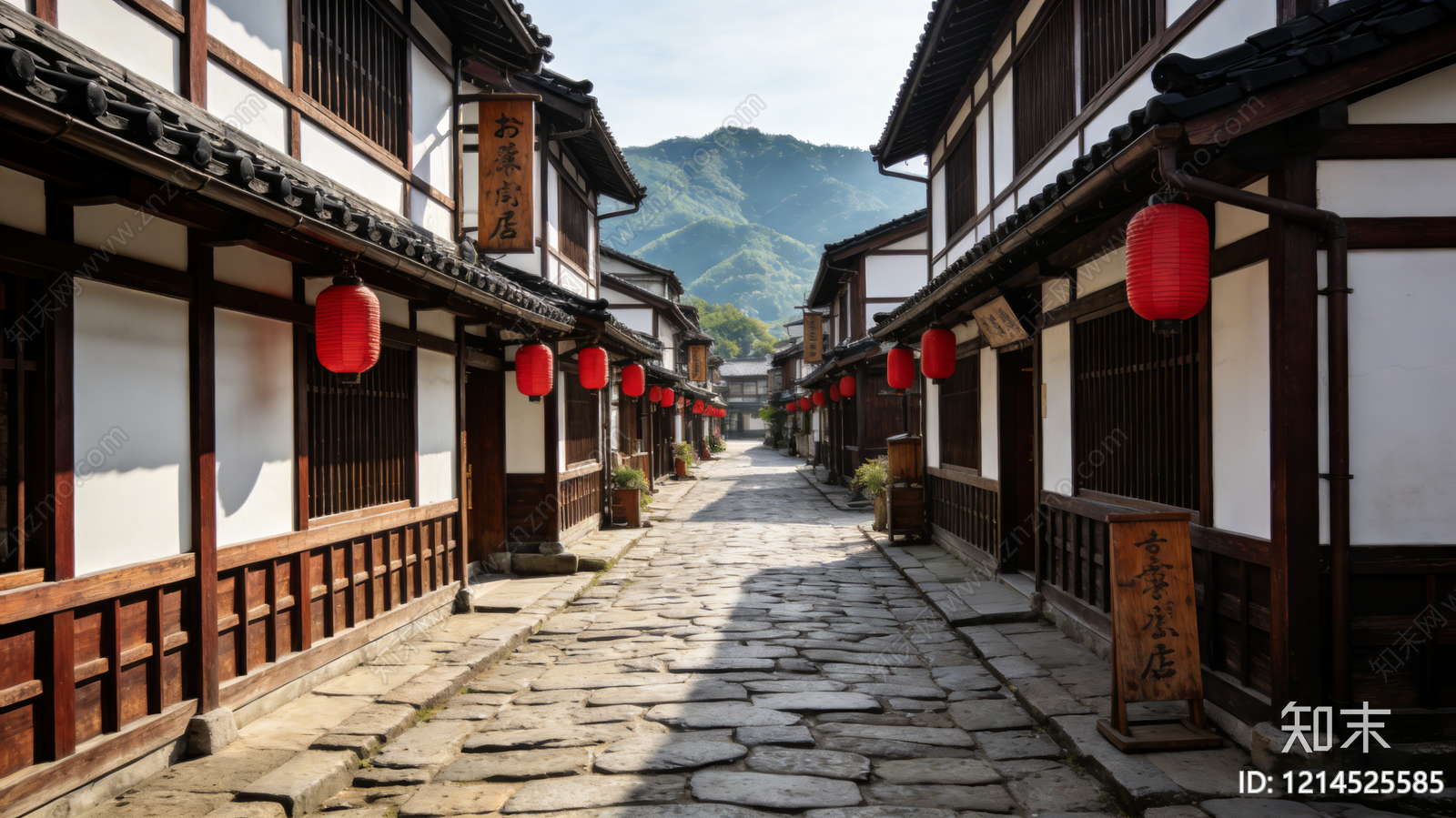 中式街道外景贴图下载【ID:1214525585】