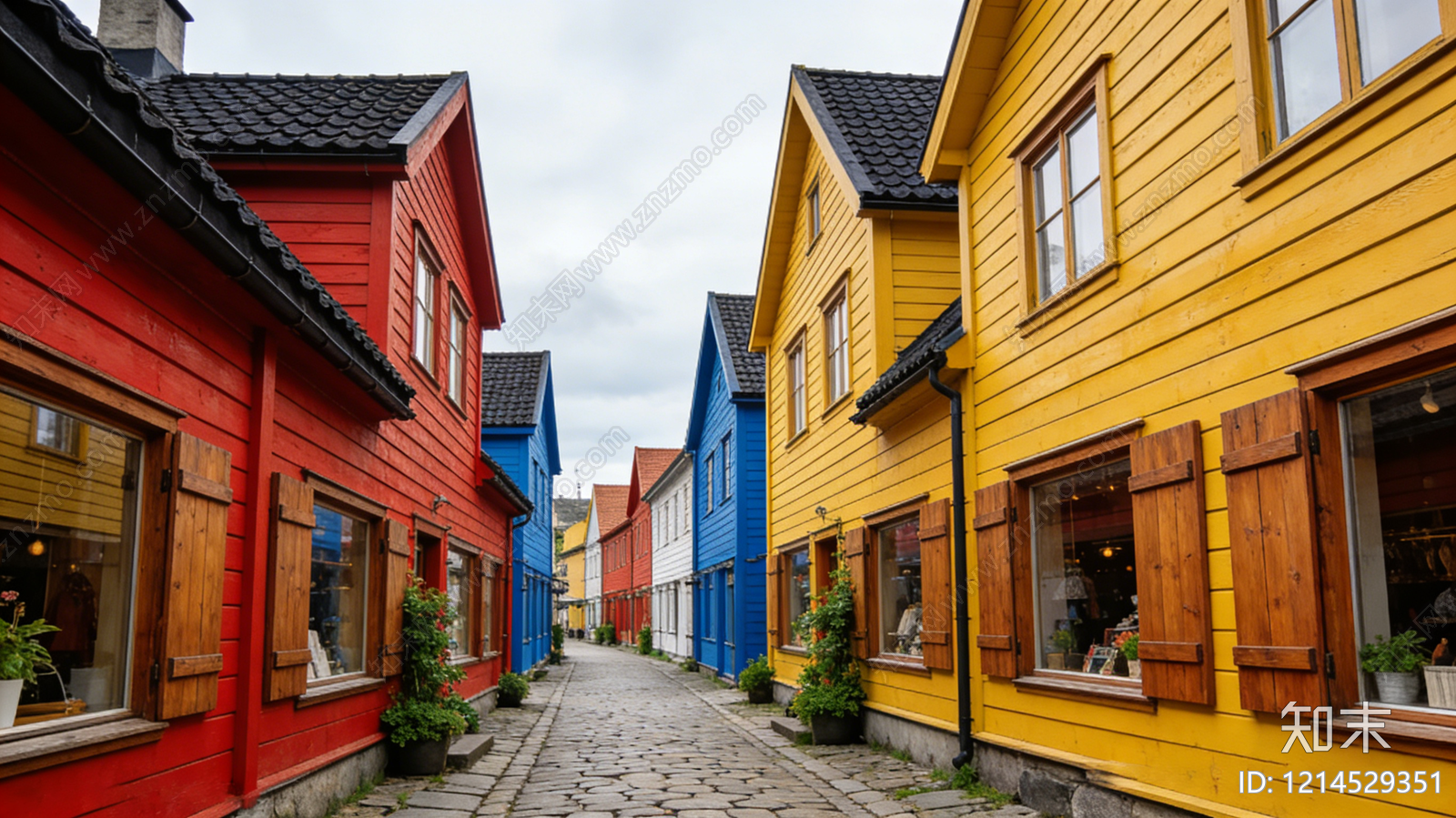 现代街道外景贴图下载【ID:1214529351】