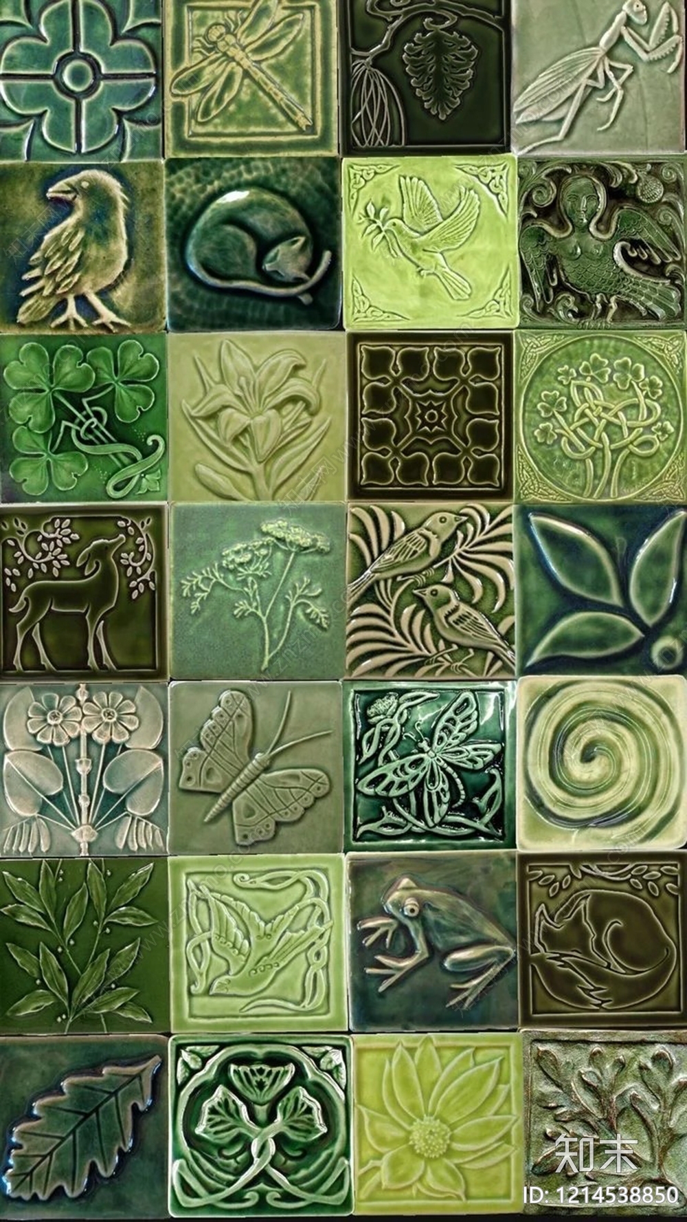 复古艺术砖贴图下载【ID:1214538850】