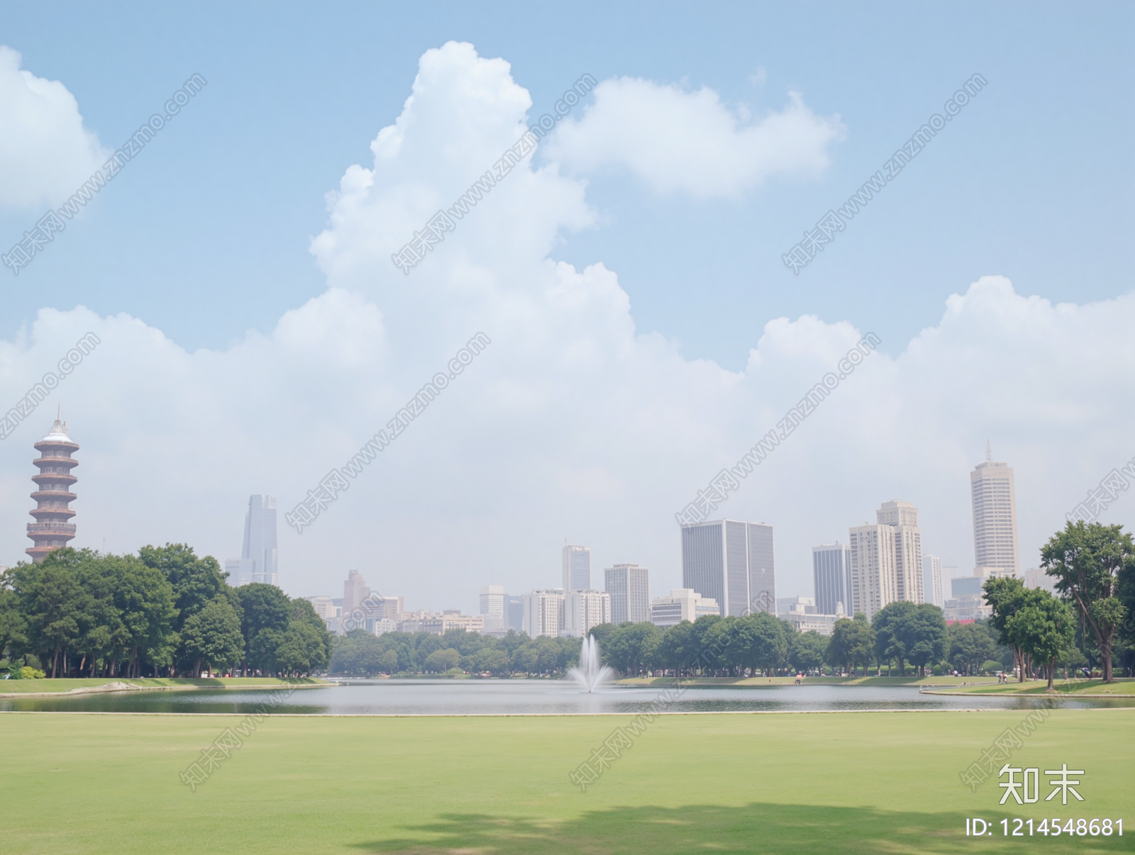 现代城市背景贴图下载【ID:1214548681】