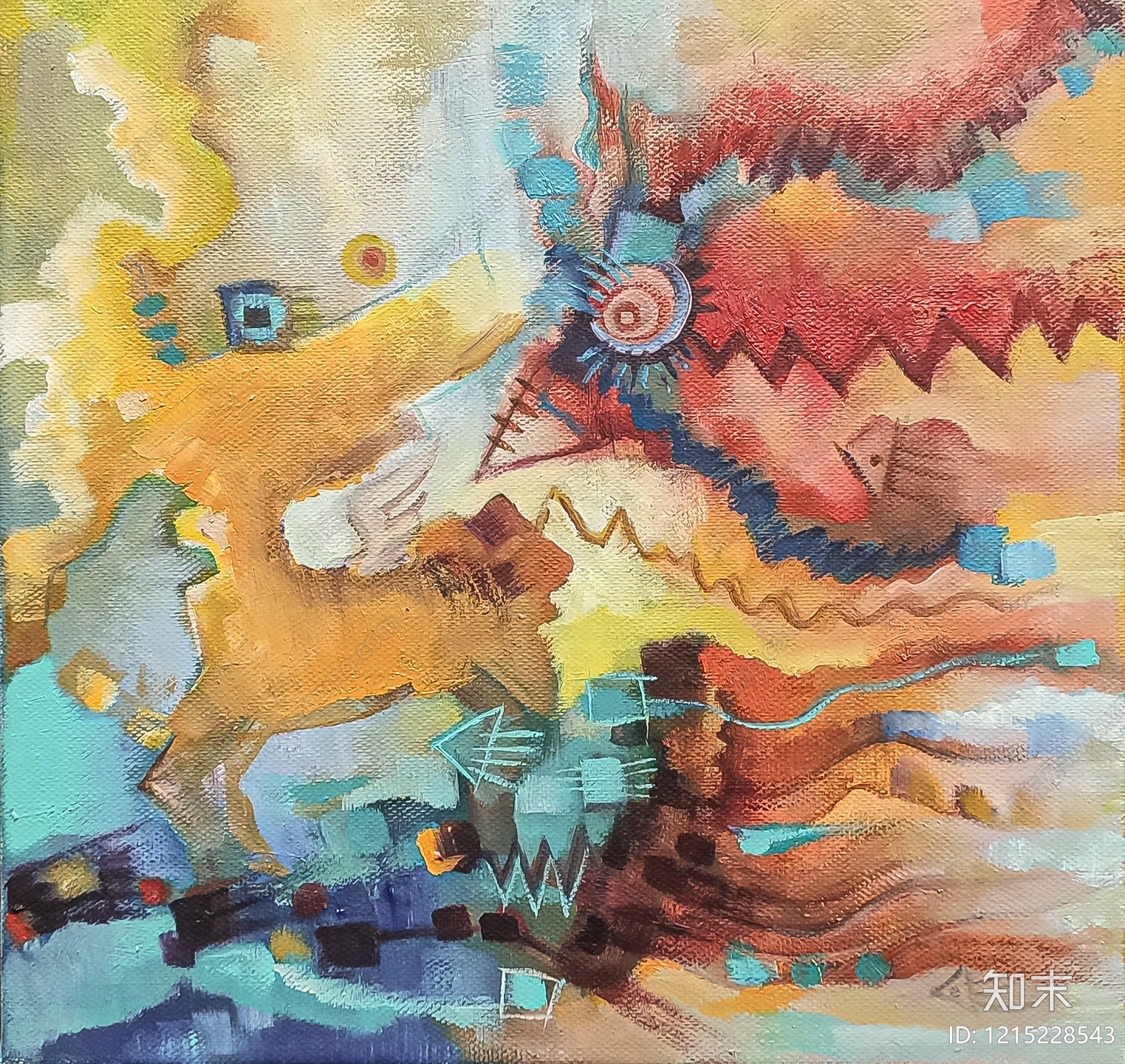 现代抽象画贴图下载【ID:1215228543】