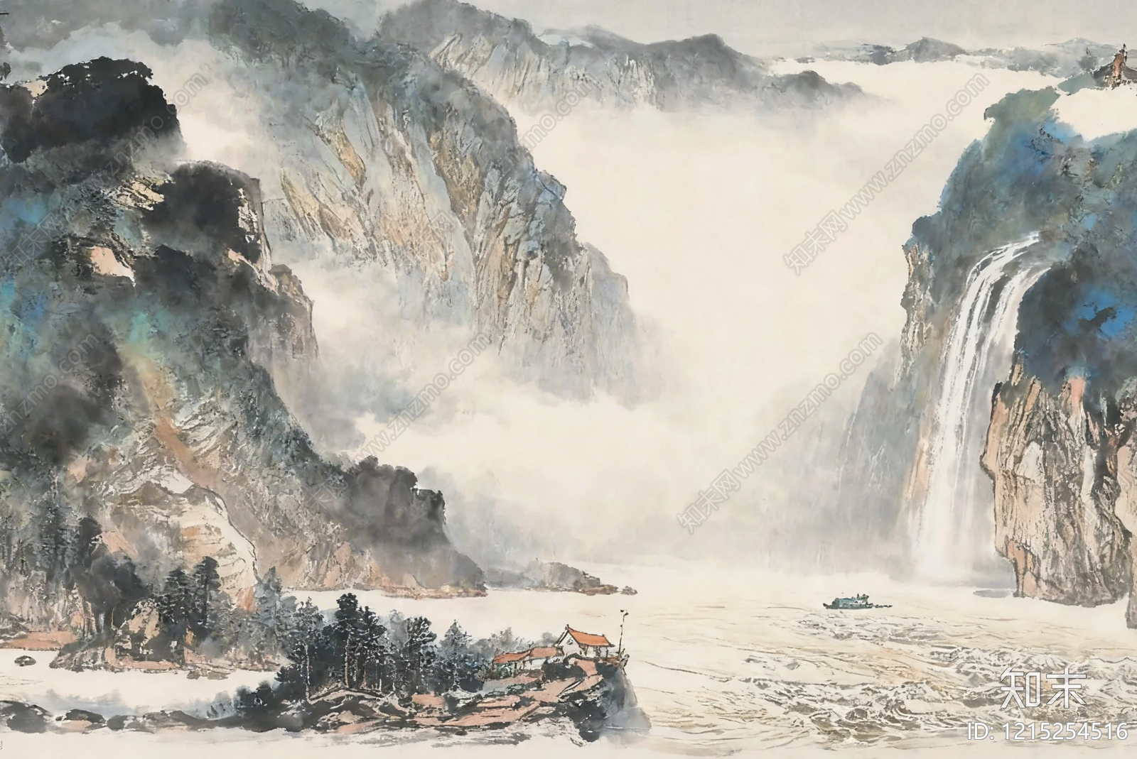 山水贴图下载【ID:1215254516】