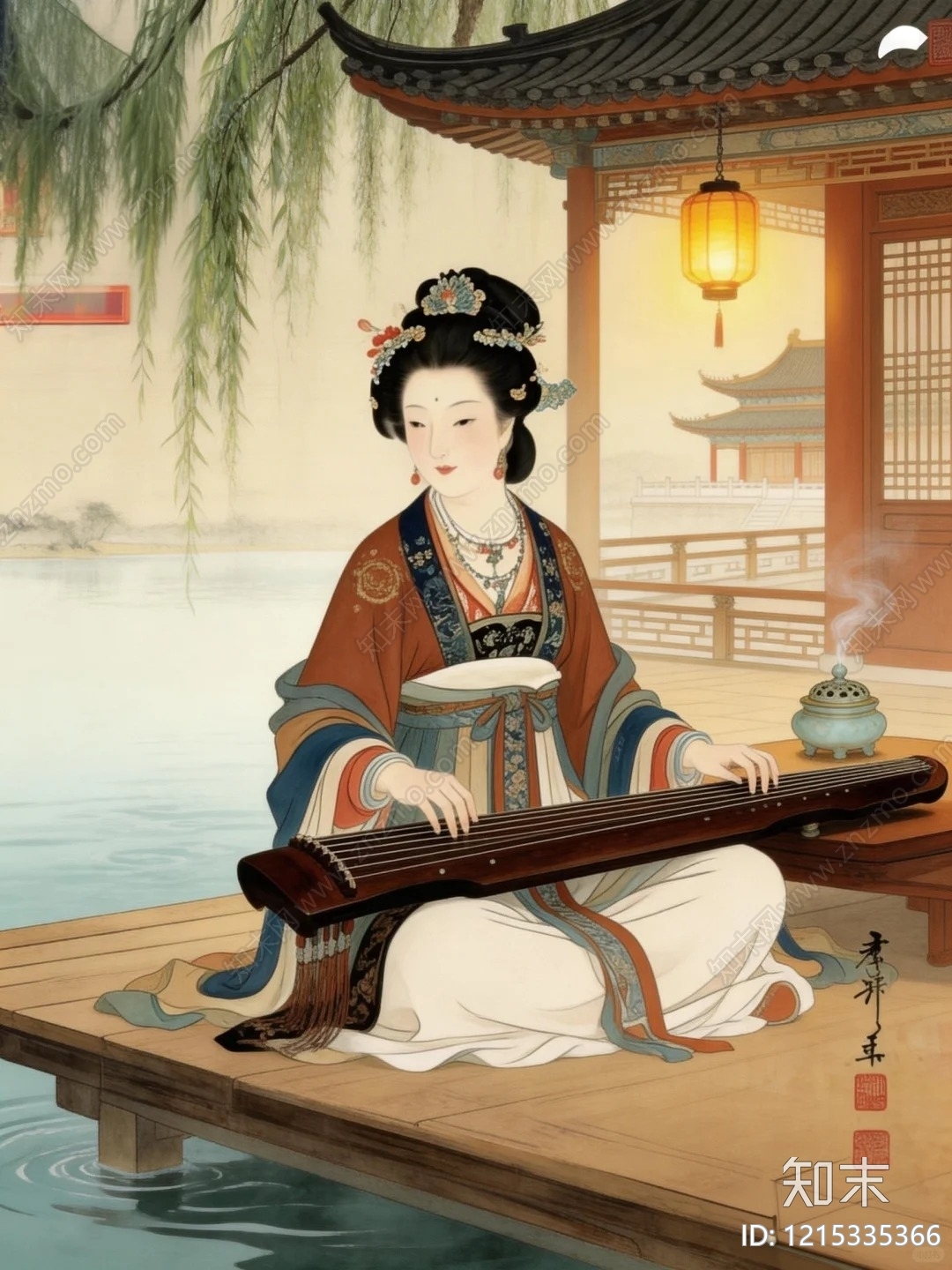 水墨画贴图下载【ID:1215335366】