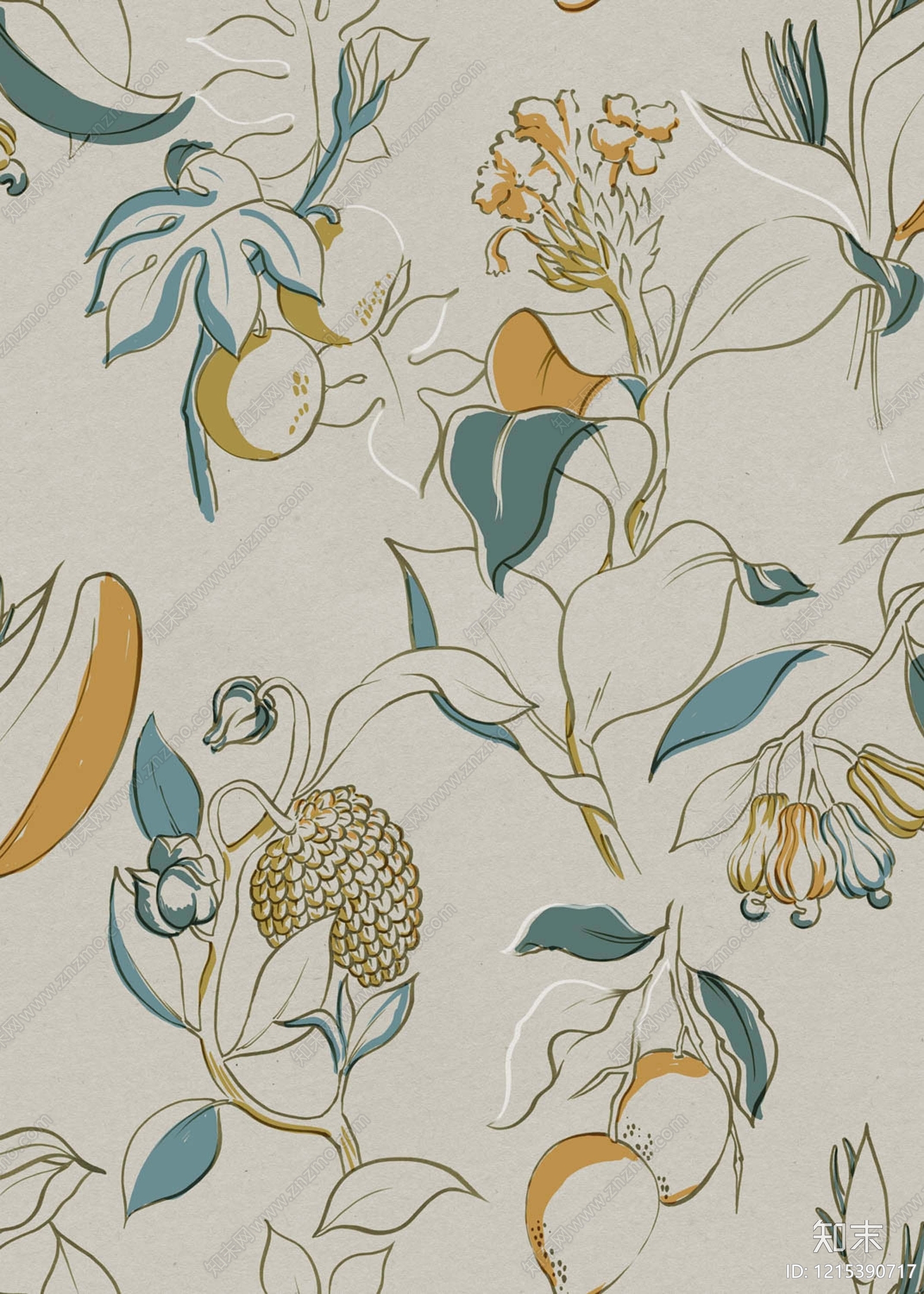 法式传统纹样贴图下载【ID:1215390717】