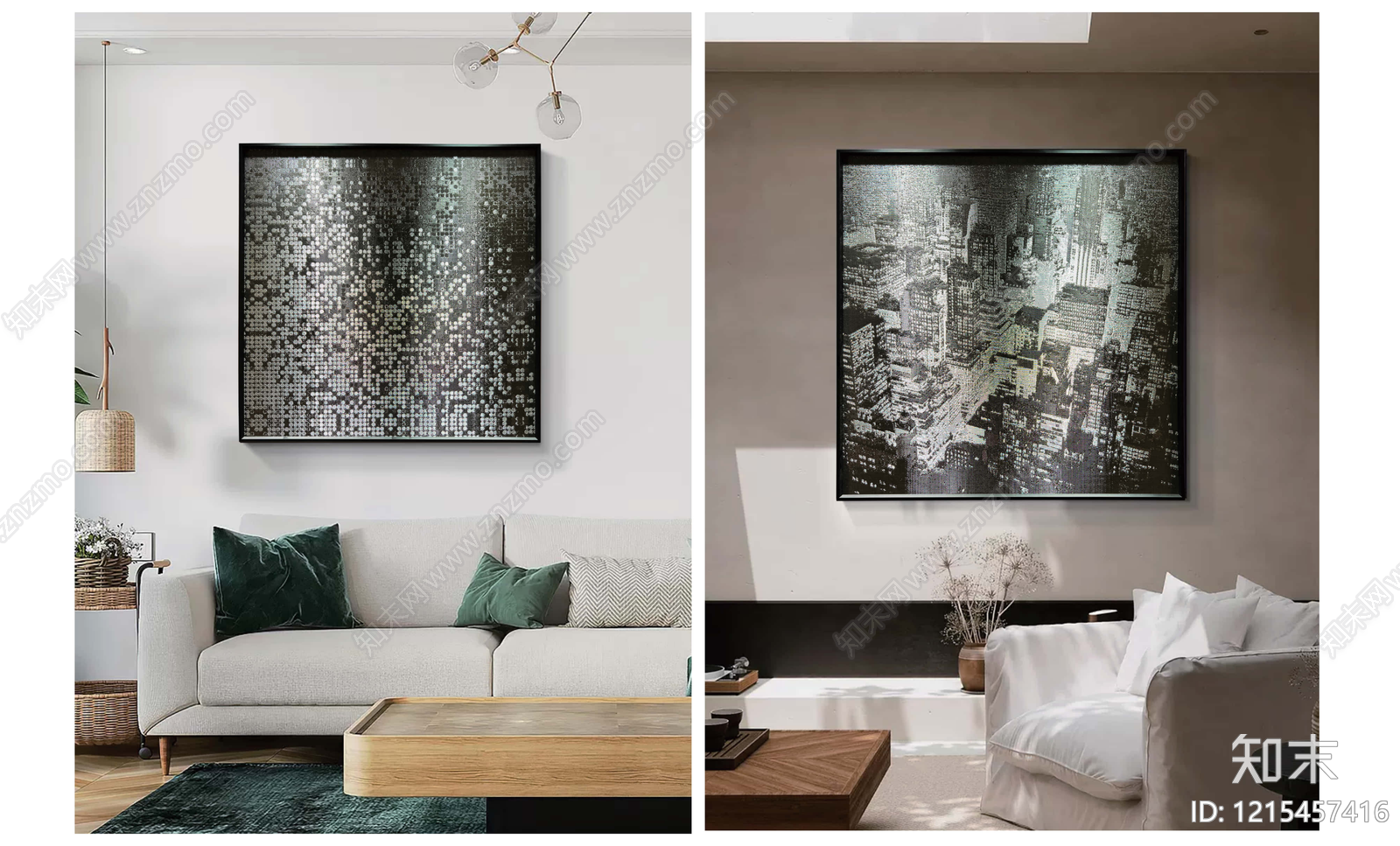 黑白挂画贴图下载【ID:1215457416】