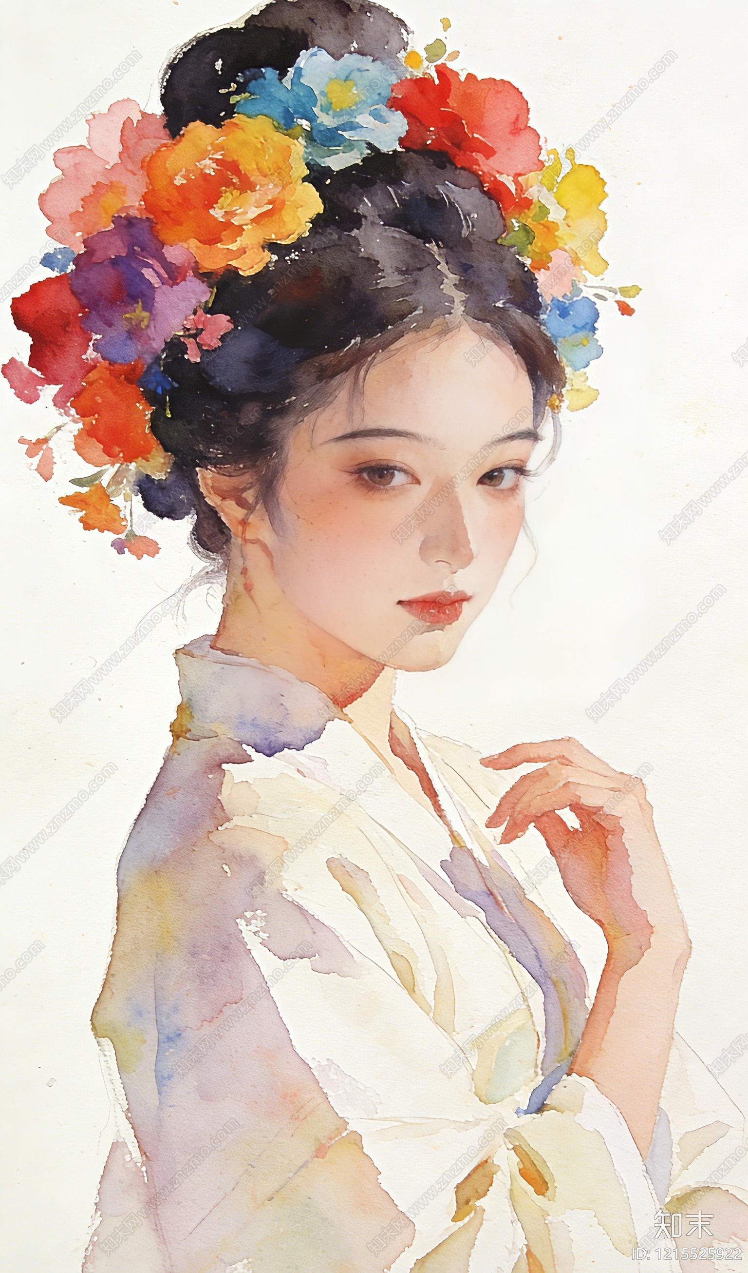 新中式人物剪影贴图下载【ID:1215525922】