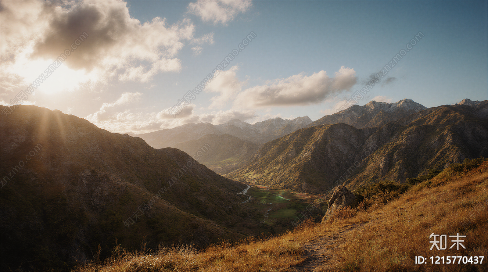 现代山水贴图下载【ID:1215770437】