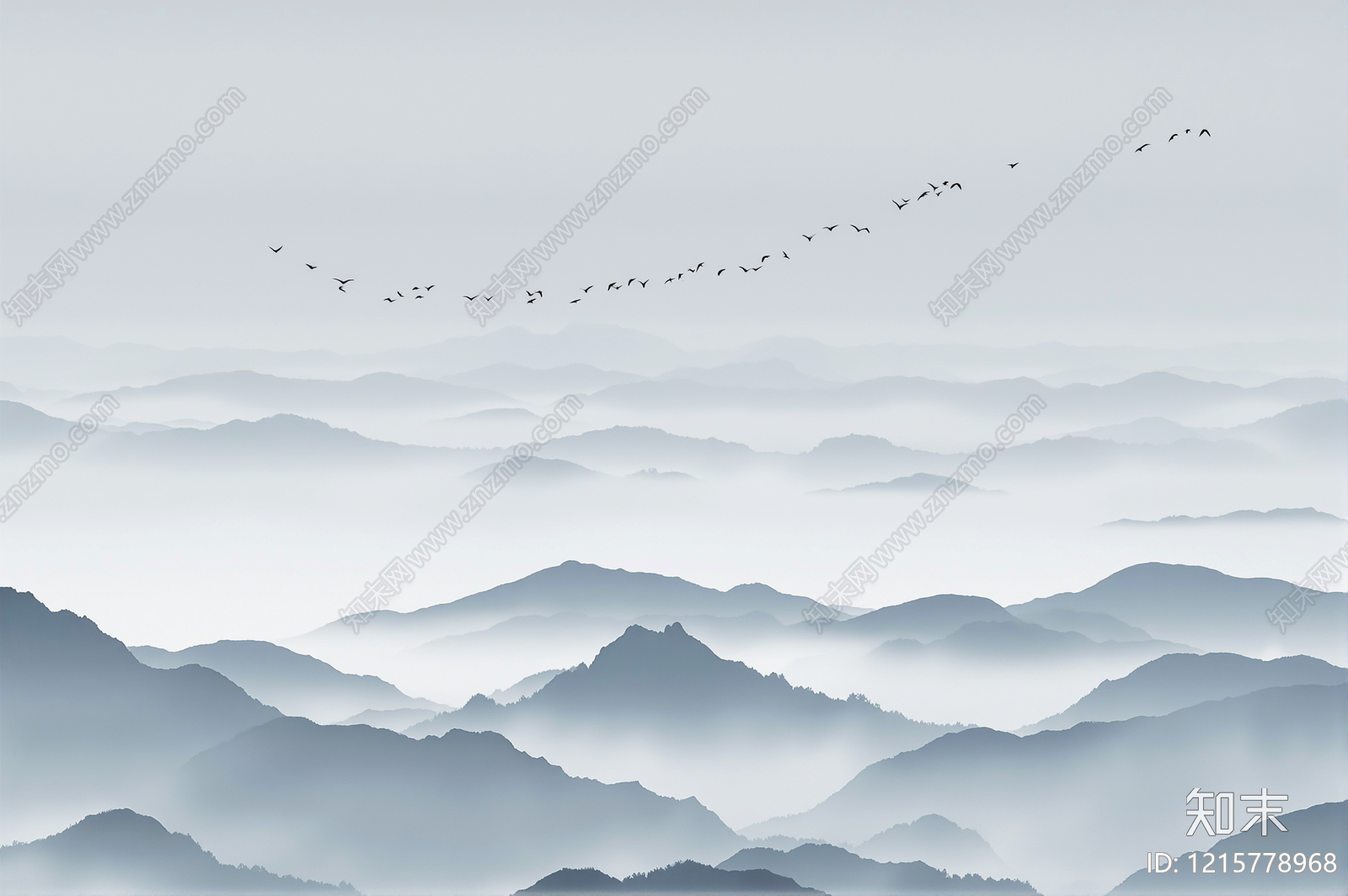 新中式壁画贴图下载【ID:1215778968】