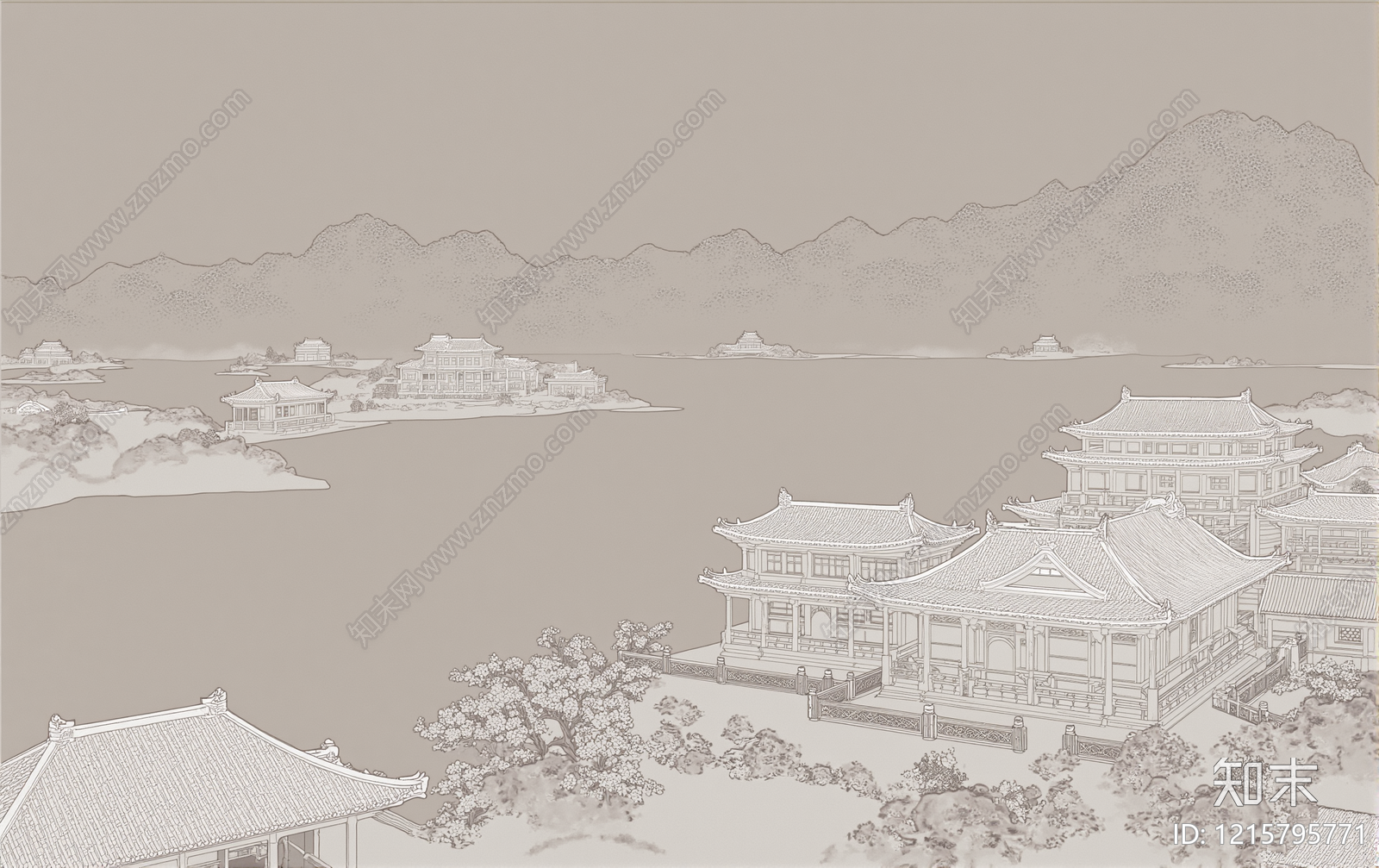 新中式其他壁纸贴图下载【ID:1215795771】