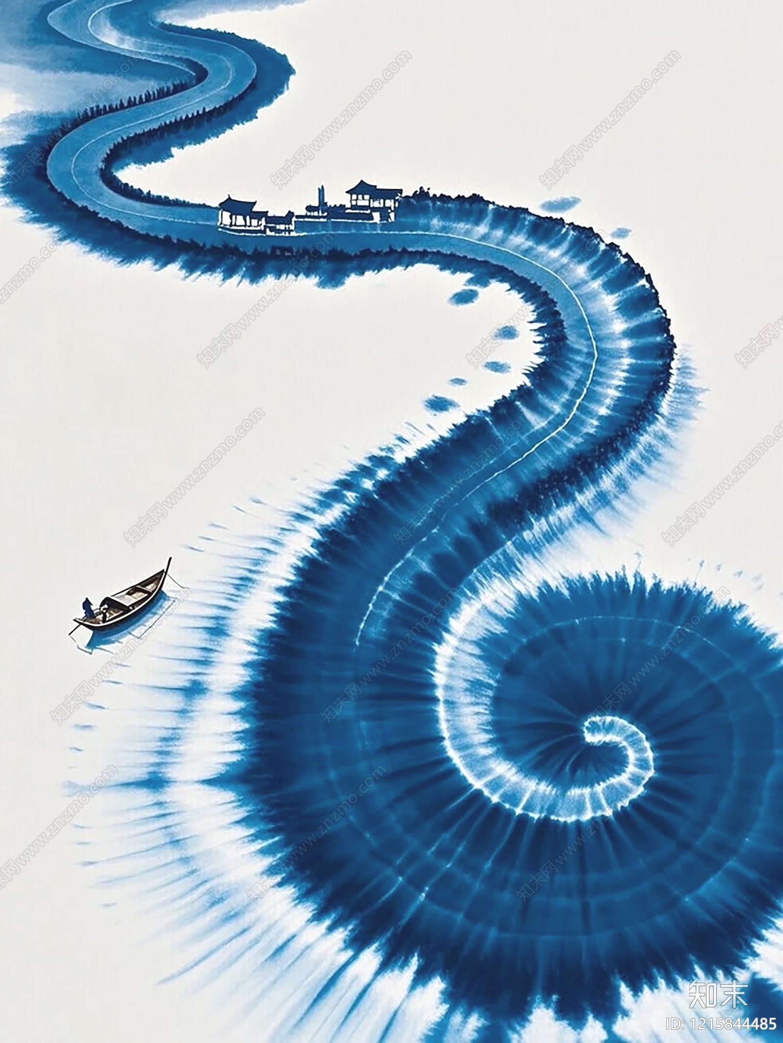 现代水墨画贴图下载【ID:1215844485】
