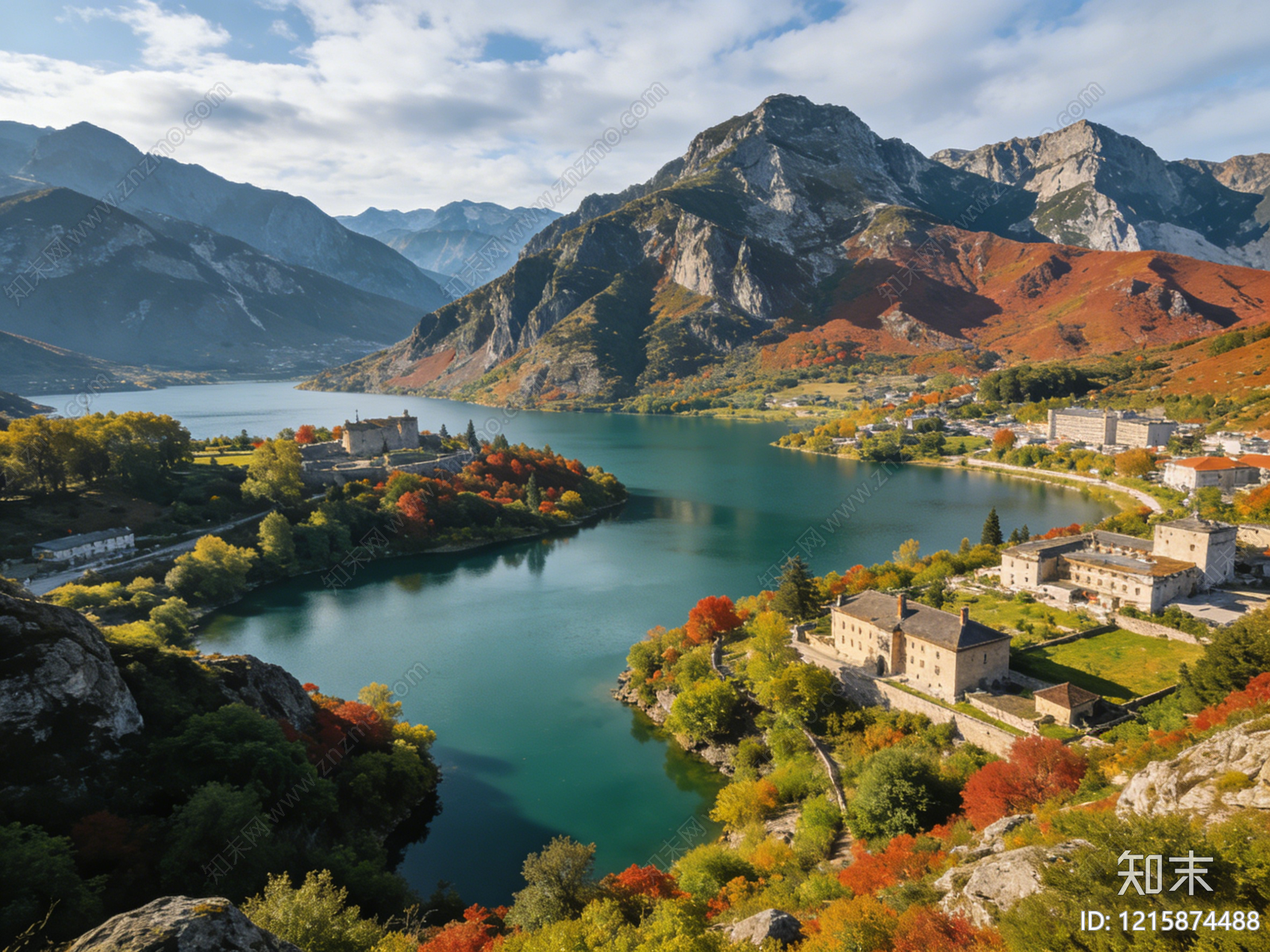 现代山水贴图下载【ID:1215874488】