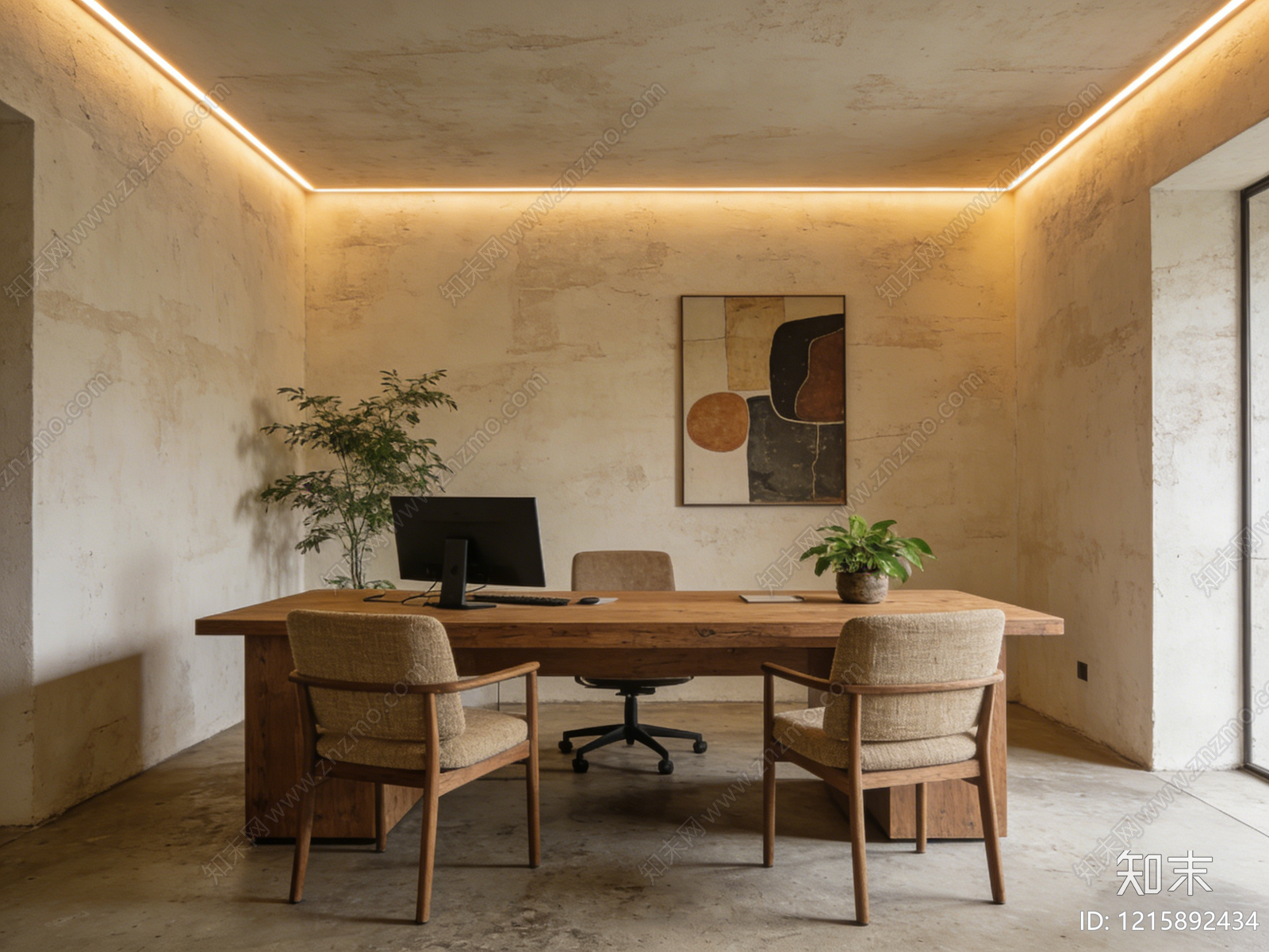侘寂办公室贴图下载【ID:1215892434】