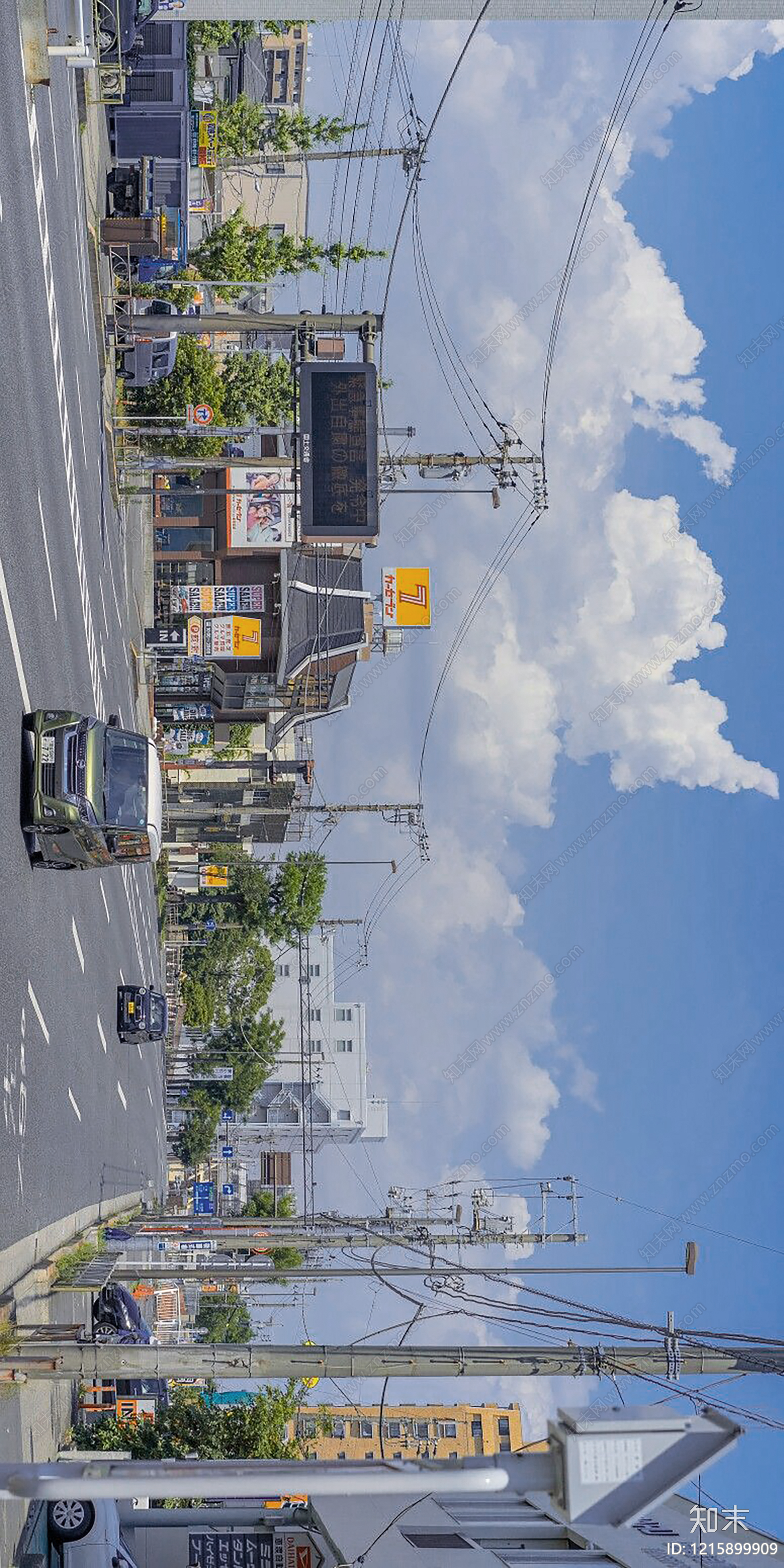 现代街道外景贴图下载【ID:1215899909】