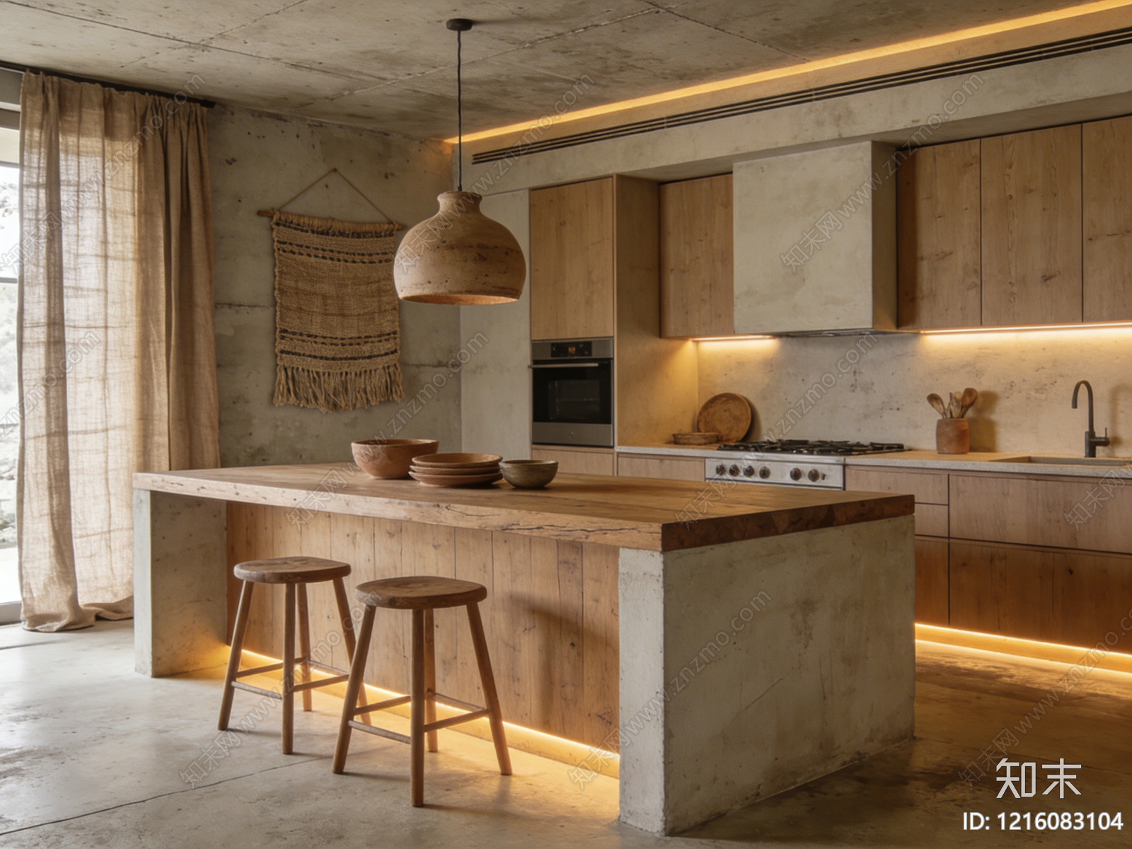 侘寂厨房贴图下载【ID:1216083104】