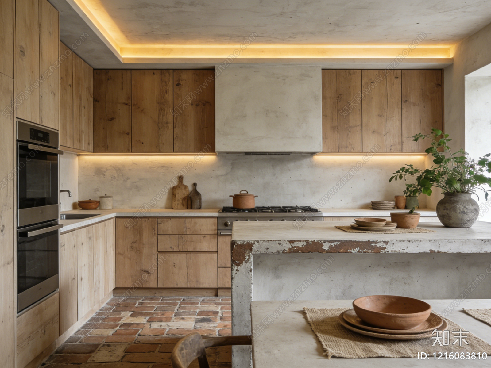 侘寂厨房贴图下载【ID:1216083810】