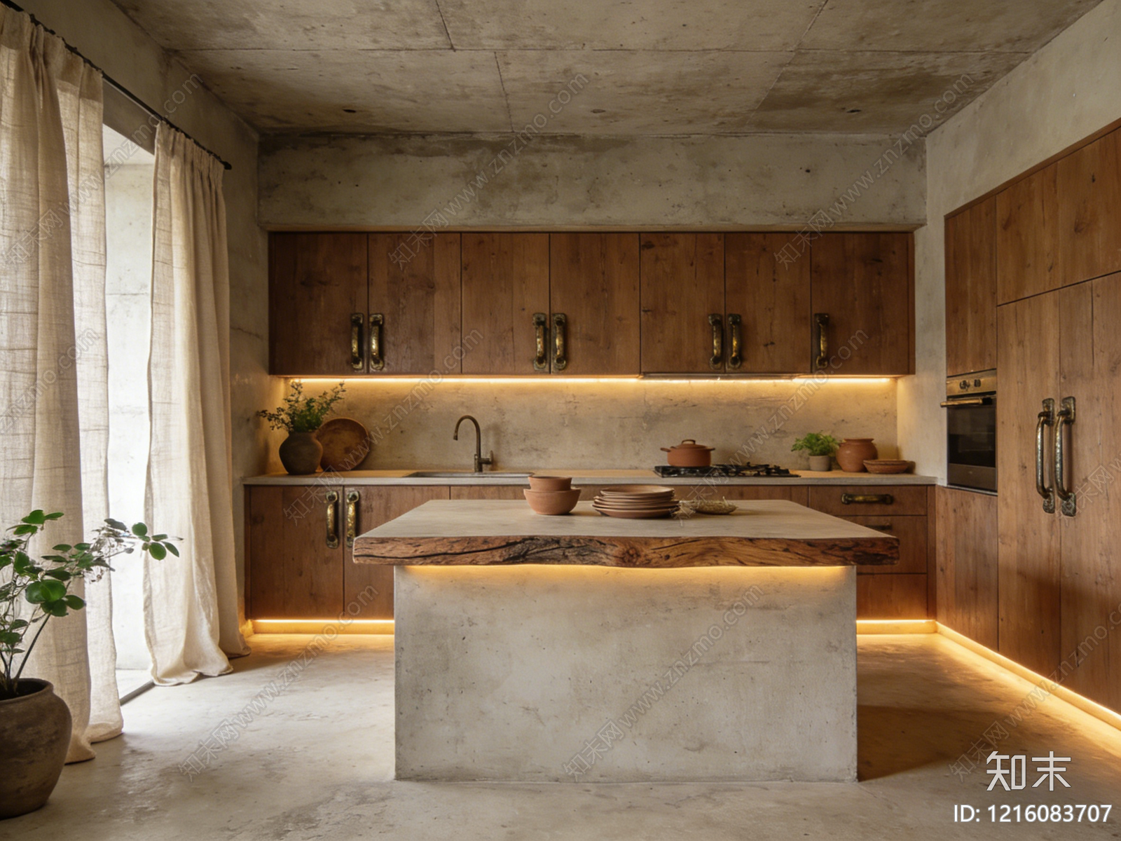 侘寂厨房贴图下载【ID:1216083707】