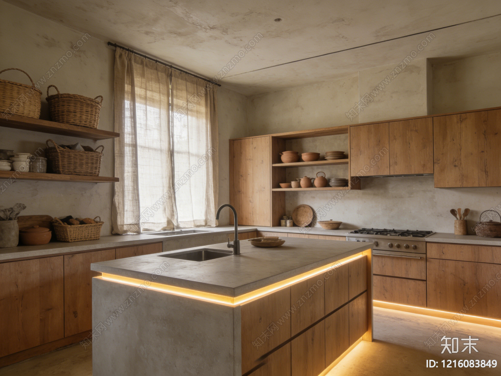 侘寂厨房贴图下载【ID:1216083849】