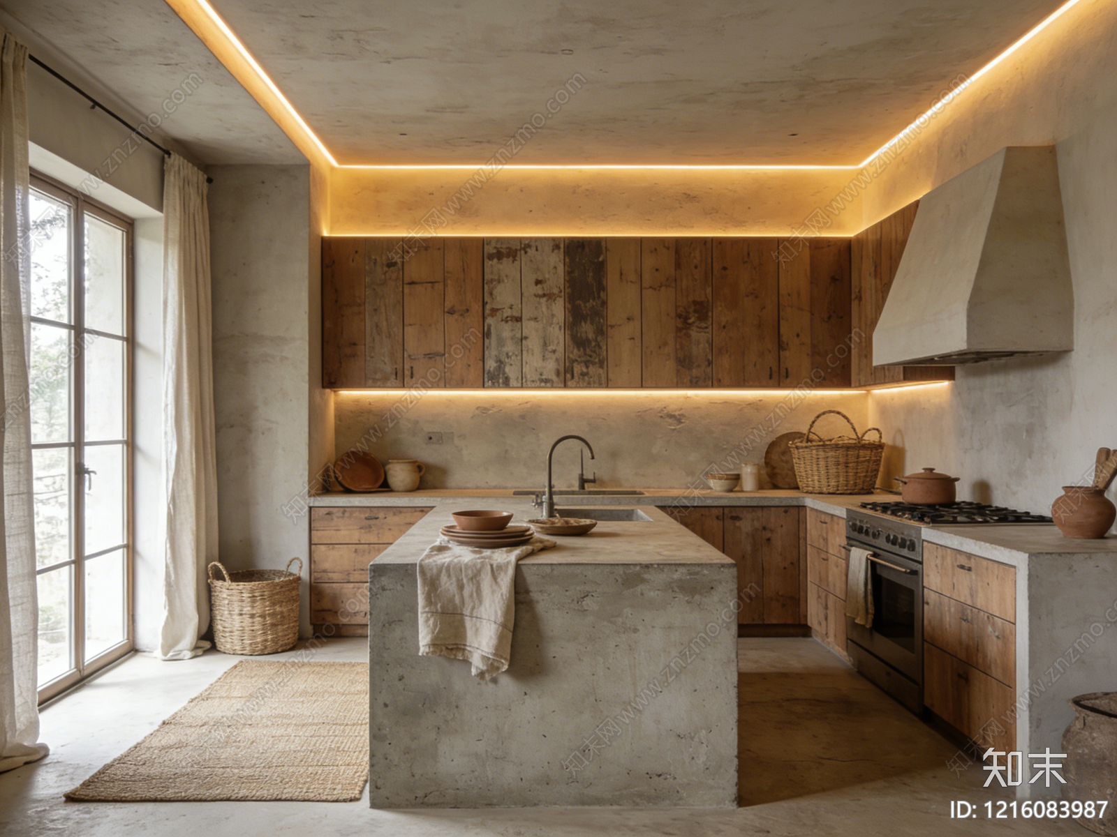 侘寂厨房贴图下载【ID:1216083987】