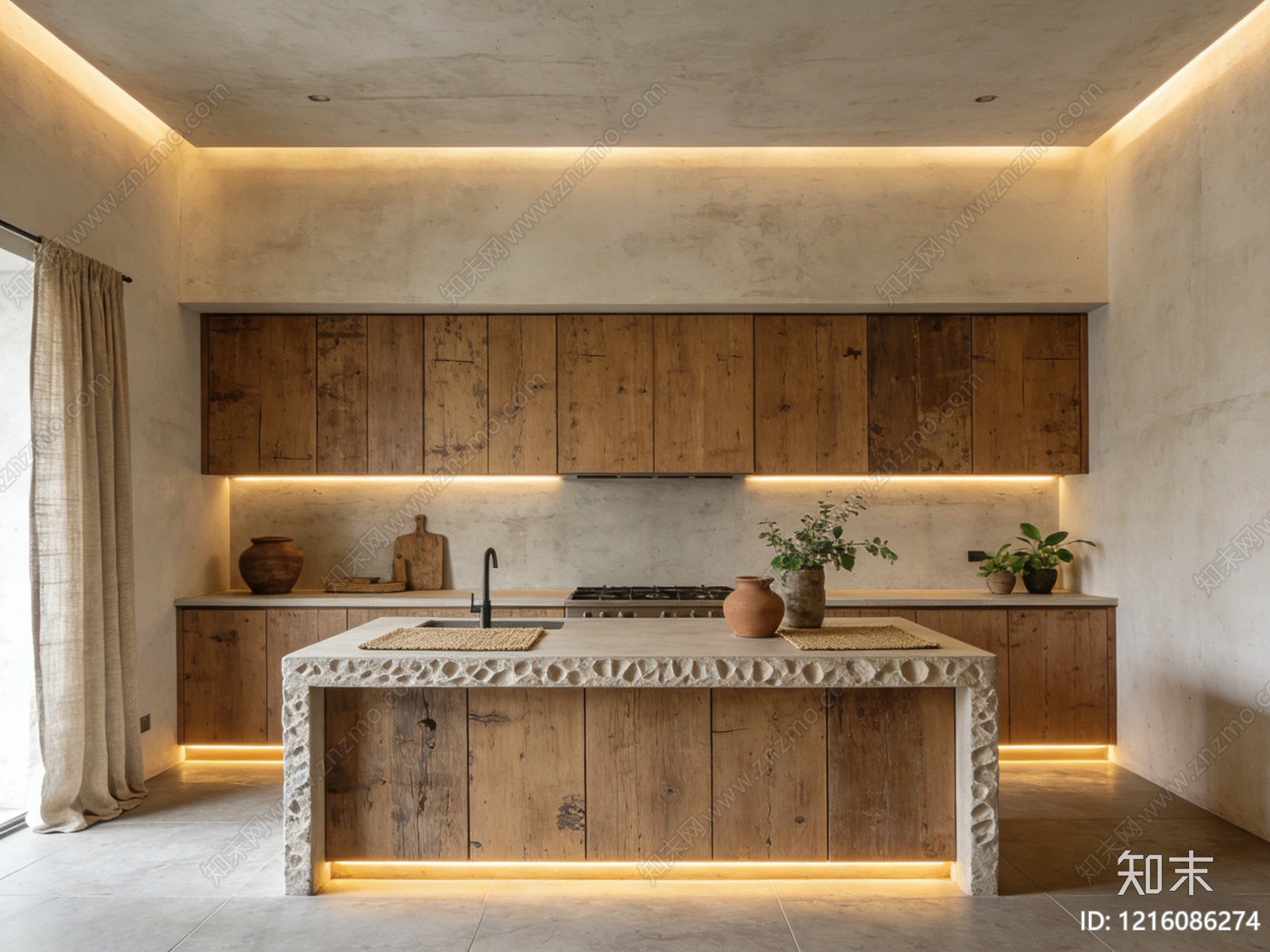 侘寂厨房贴图下载【ID:1216086274】